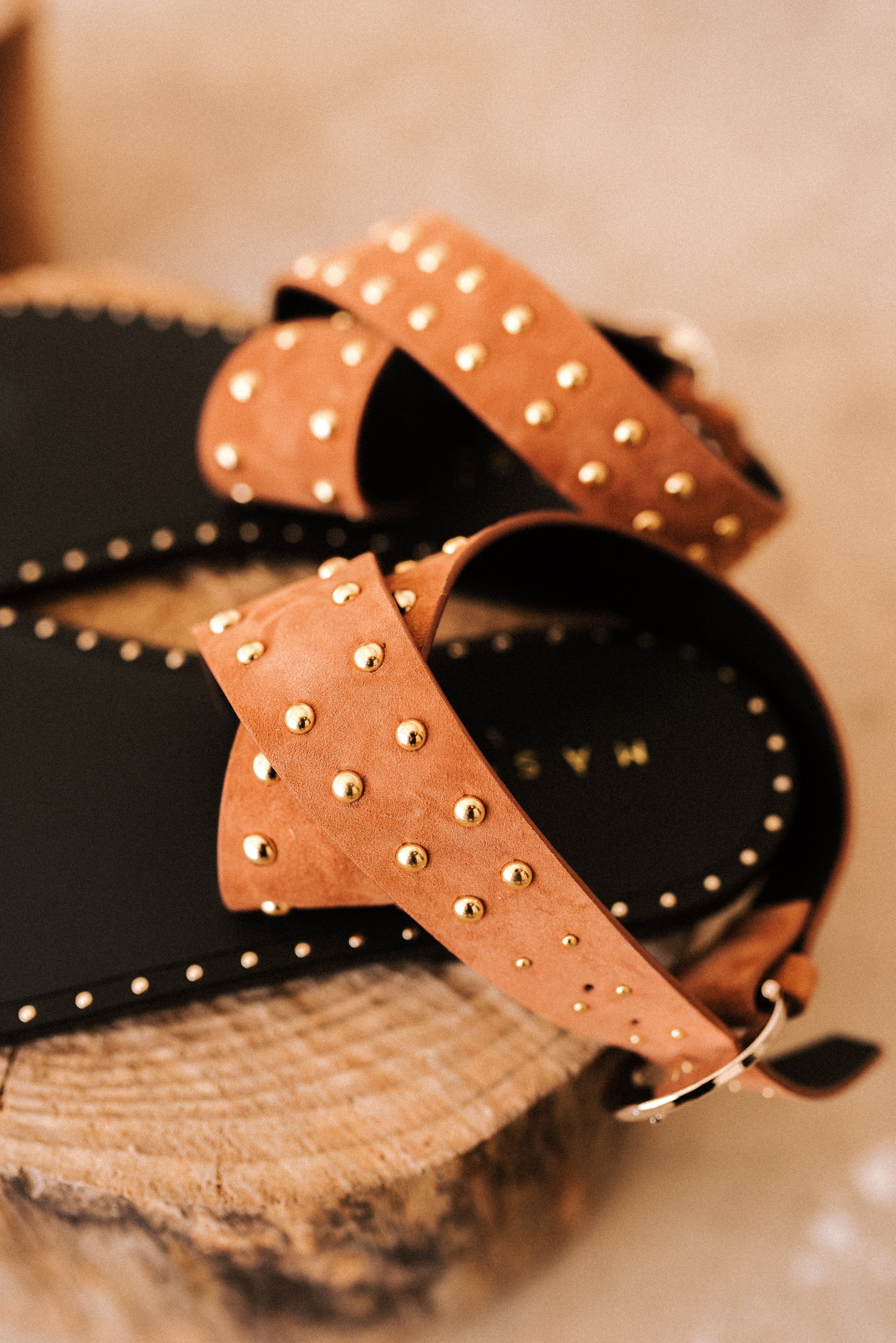 PABLO SUEDE COGNAC FLAT SANDAL