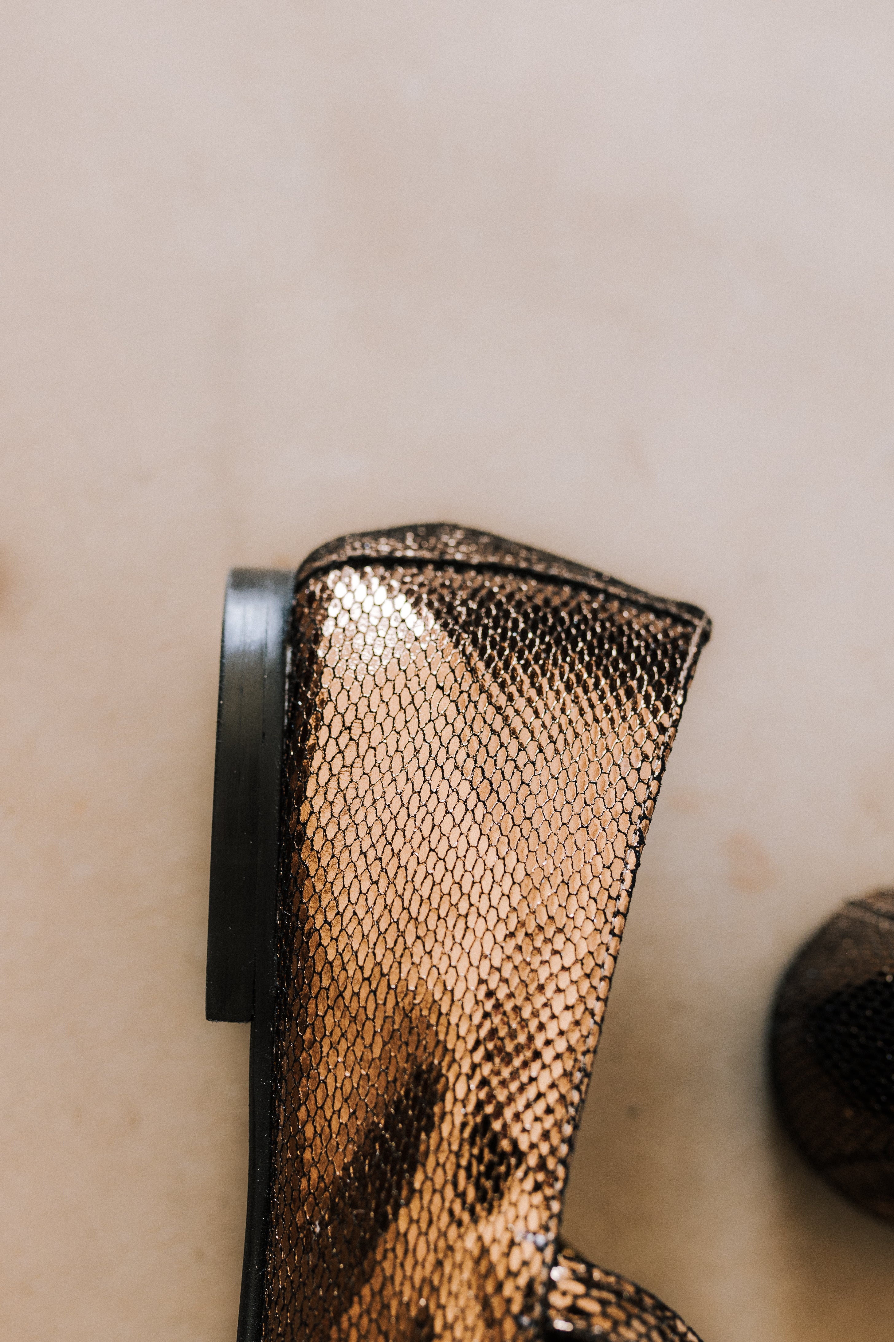 BALLERINA GEM LEATHER LAMINATED COPPER