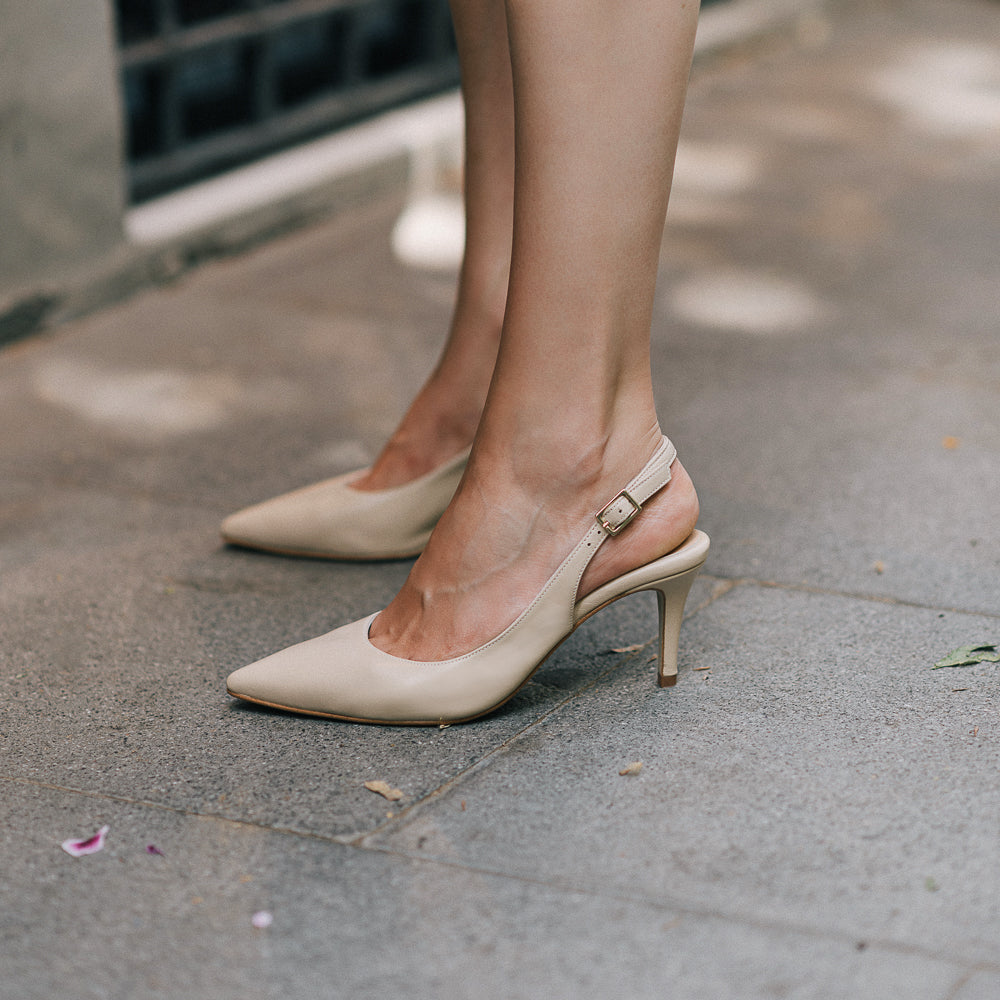 STILETTO DESTALONADO ÁNGELES PIEL NUDE TACÓN 6CM