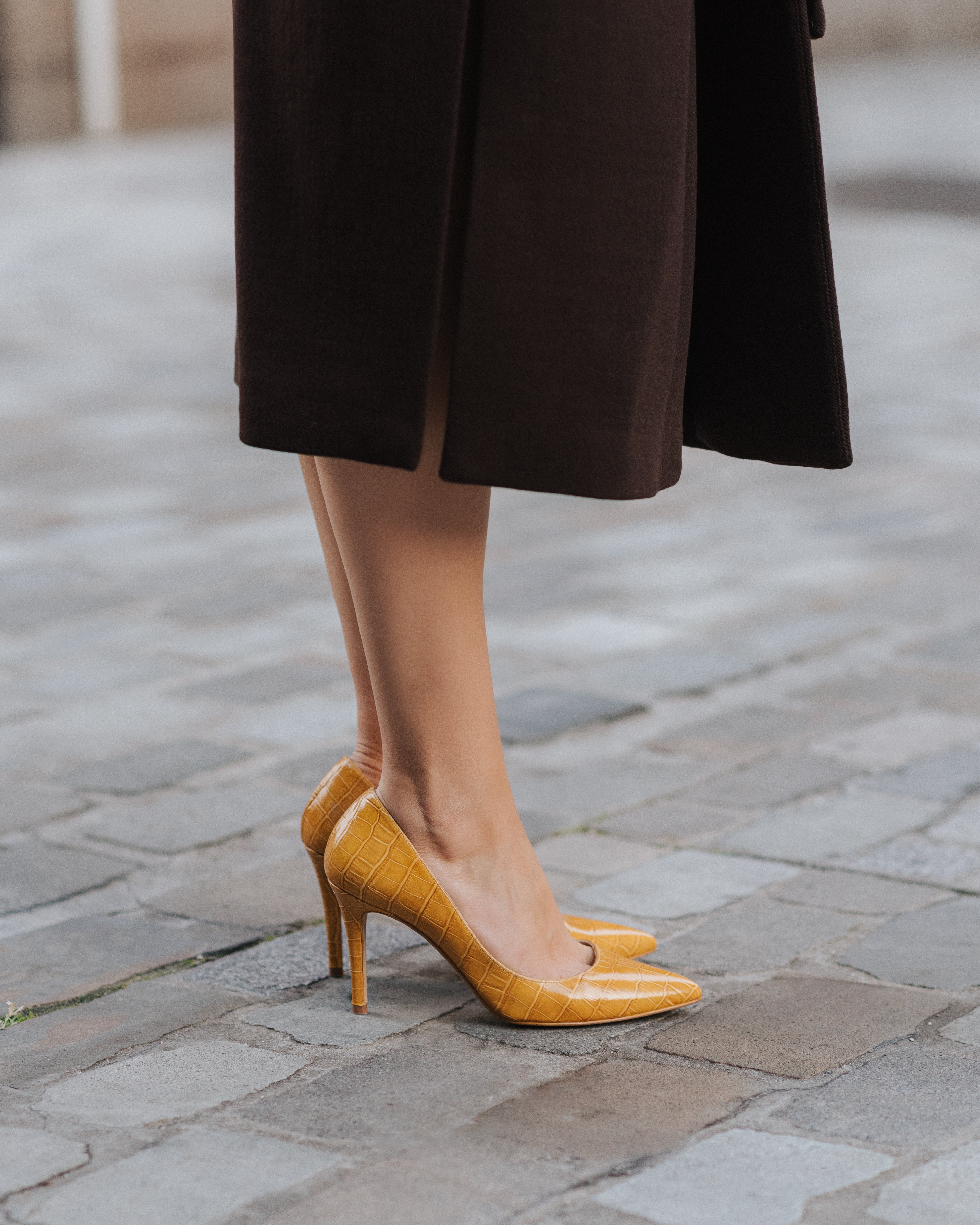 STILETTO VEGA PIEL EF.COCO MOSTAZA 7,9 CM