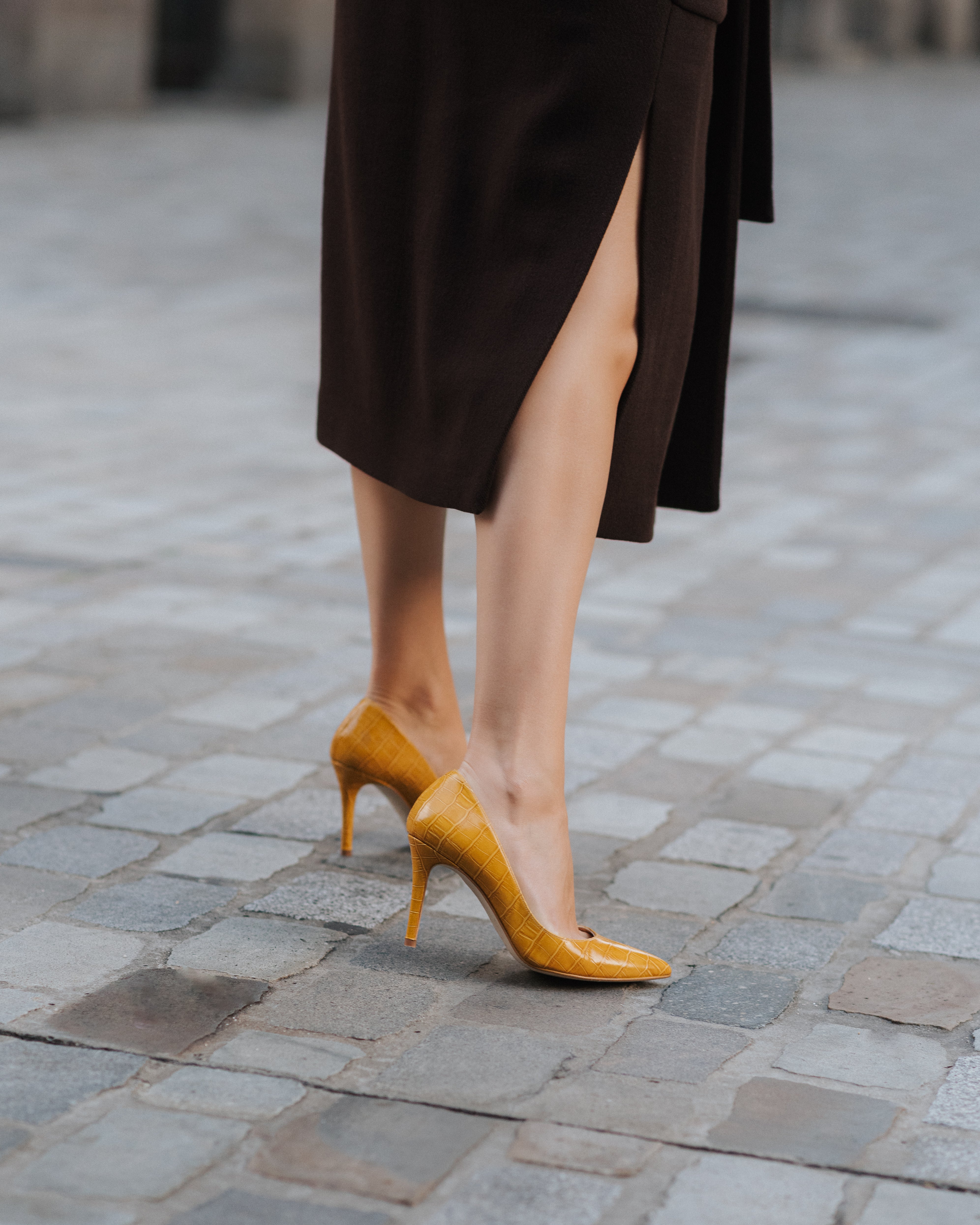 STILETTO VEGA PIEL EF.COCO MOSTAZA 7,9 CM