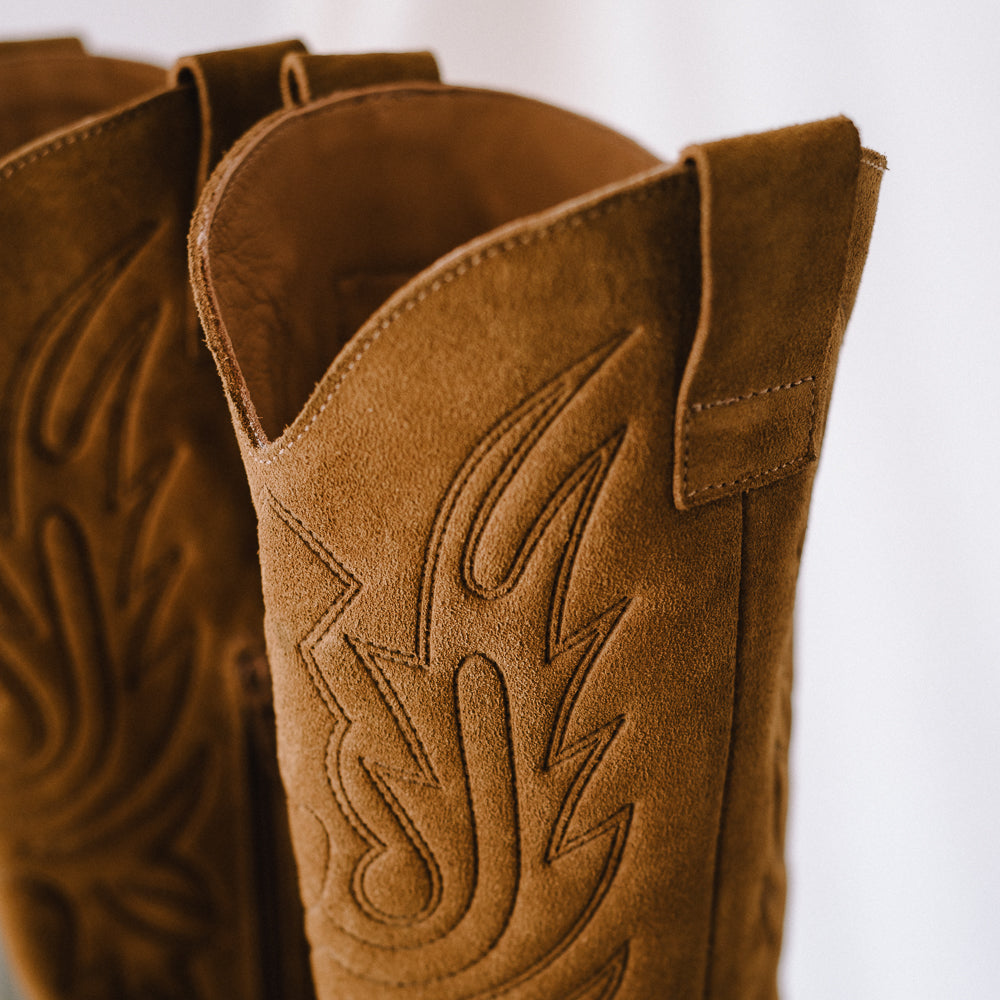 LUIS SUEDE WHISKY COWBOY BOOT 4CM HEEL