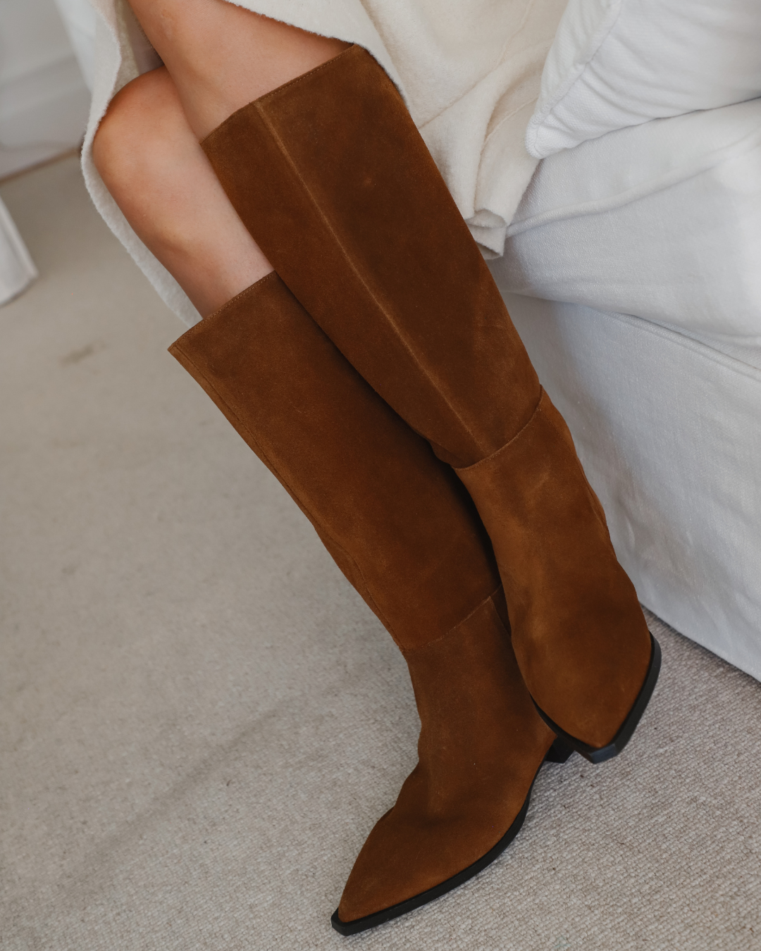 Bota Campera Ainhoa Ante Marrón Tacón 2Cm