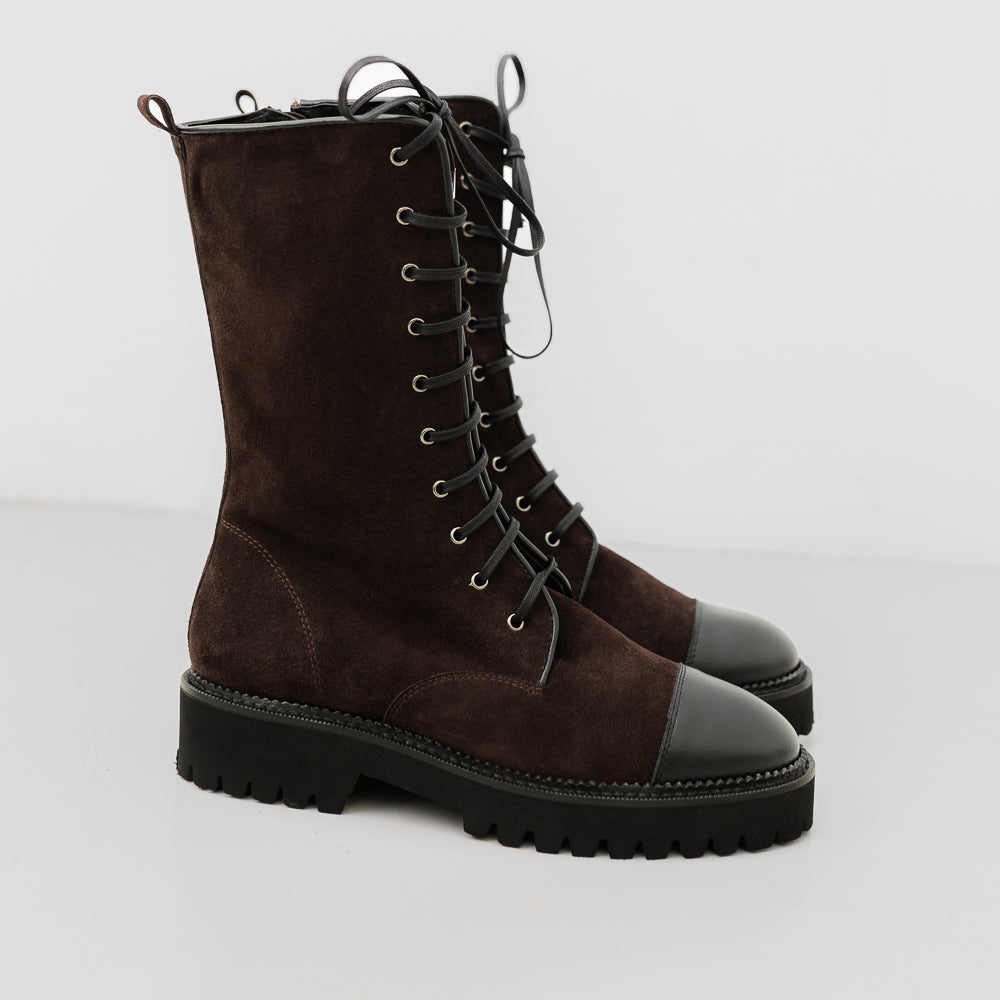 BOTA MOTERA JULIA ANTE MARRÓN 4CM