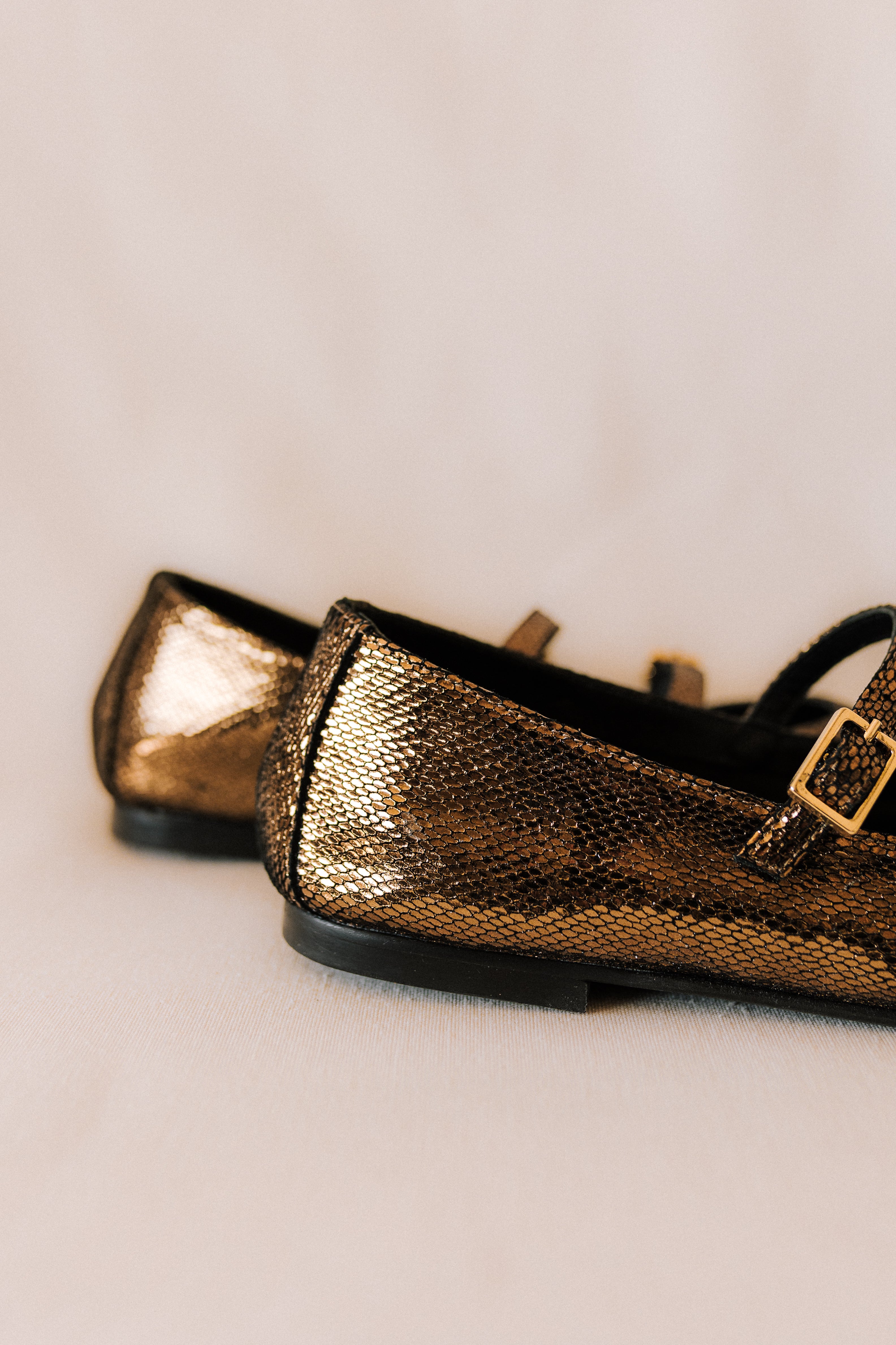 BALLERINA GEM LEATHER LAMINATED COPPER