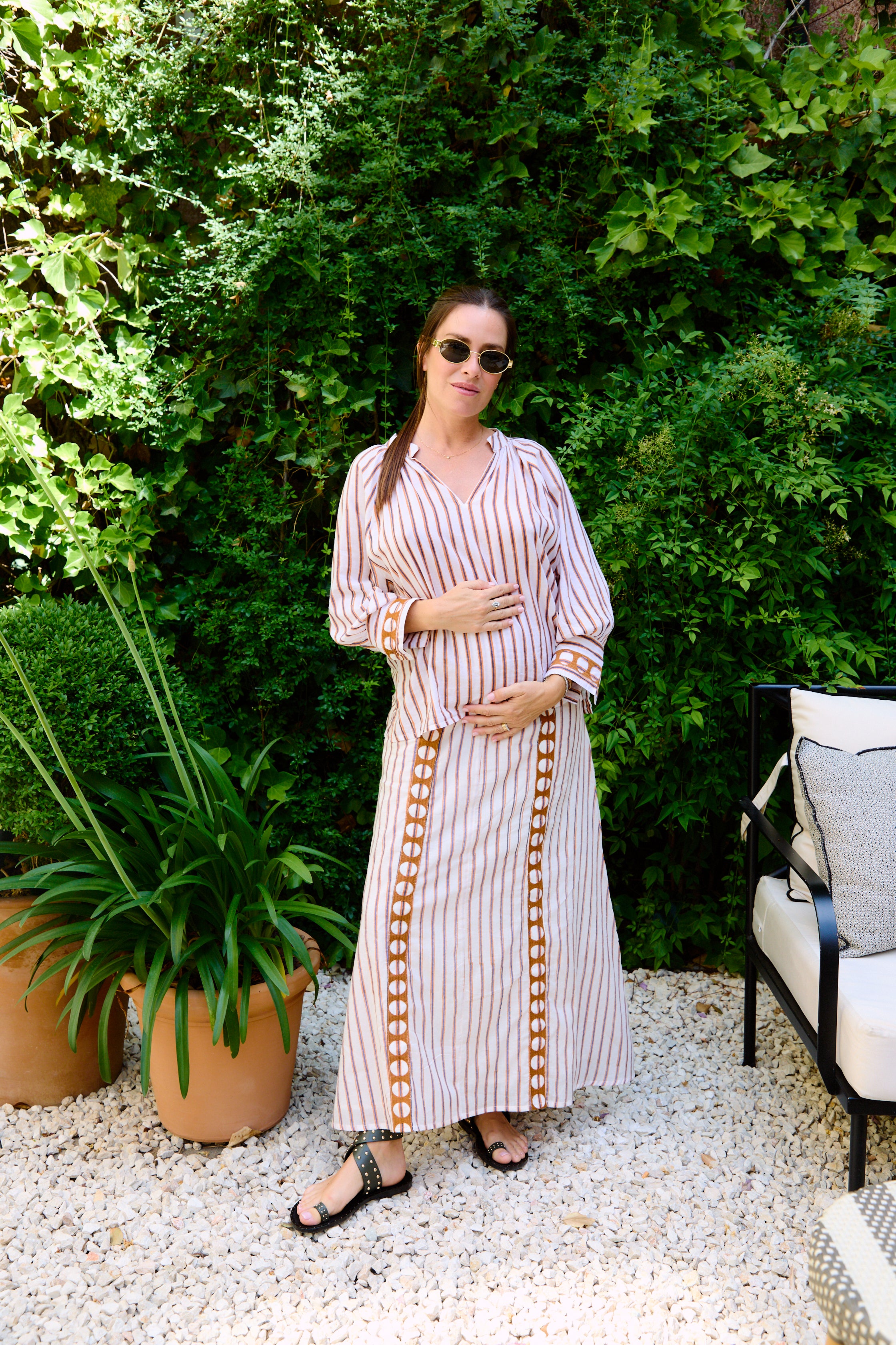 SANDALIA PLANA PABLO PIEL KAKI