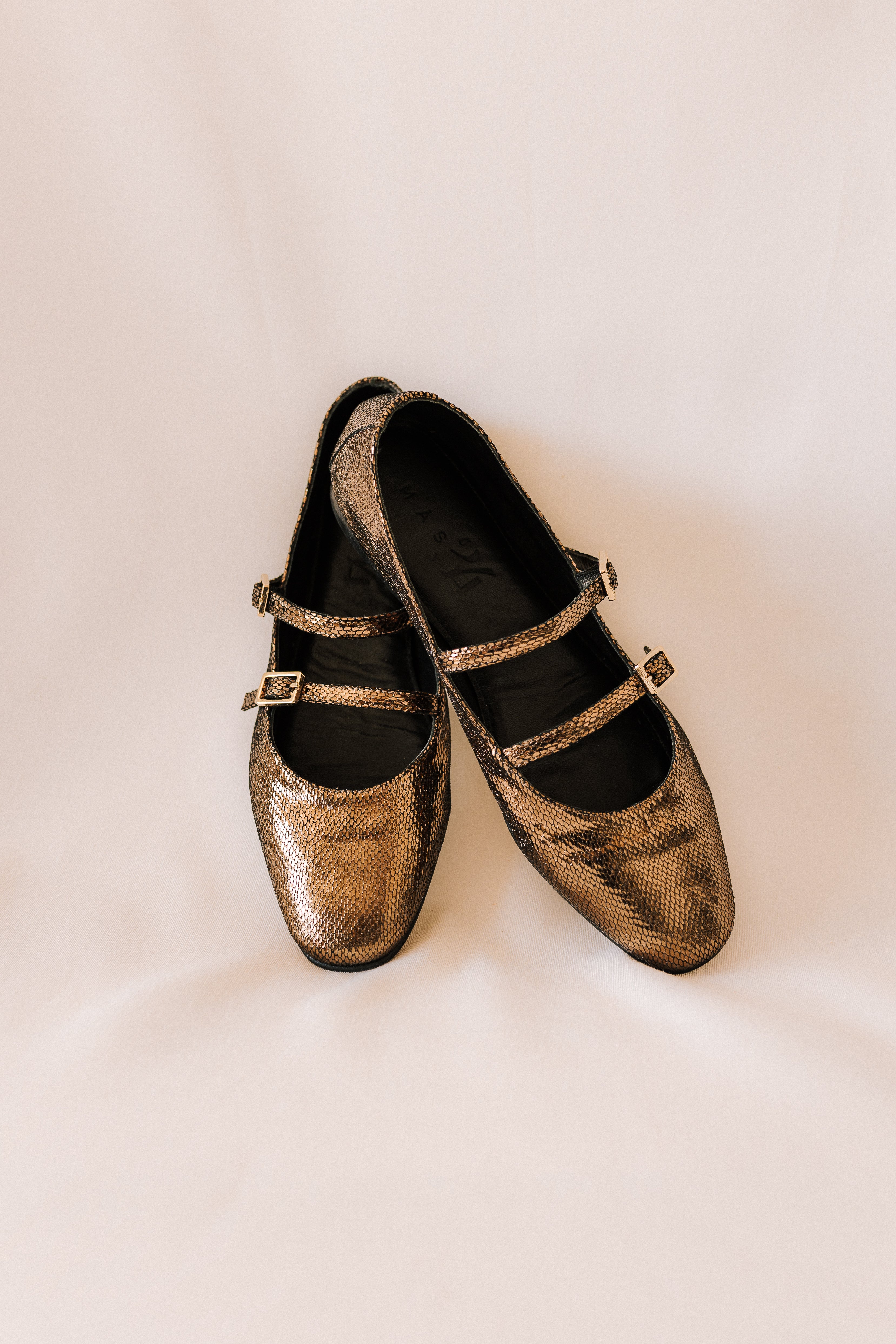 BALLERINA GEM LEATHER LAMINATED COPPER
