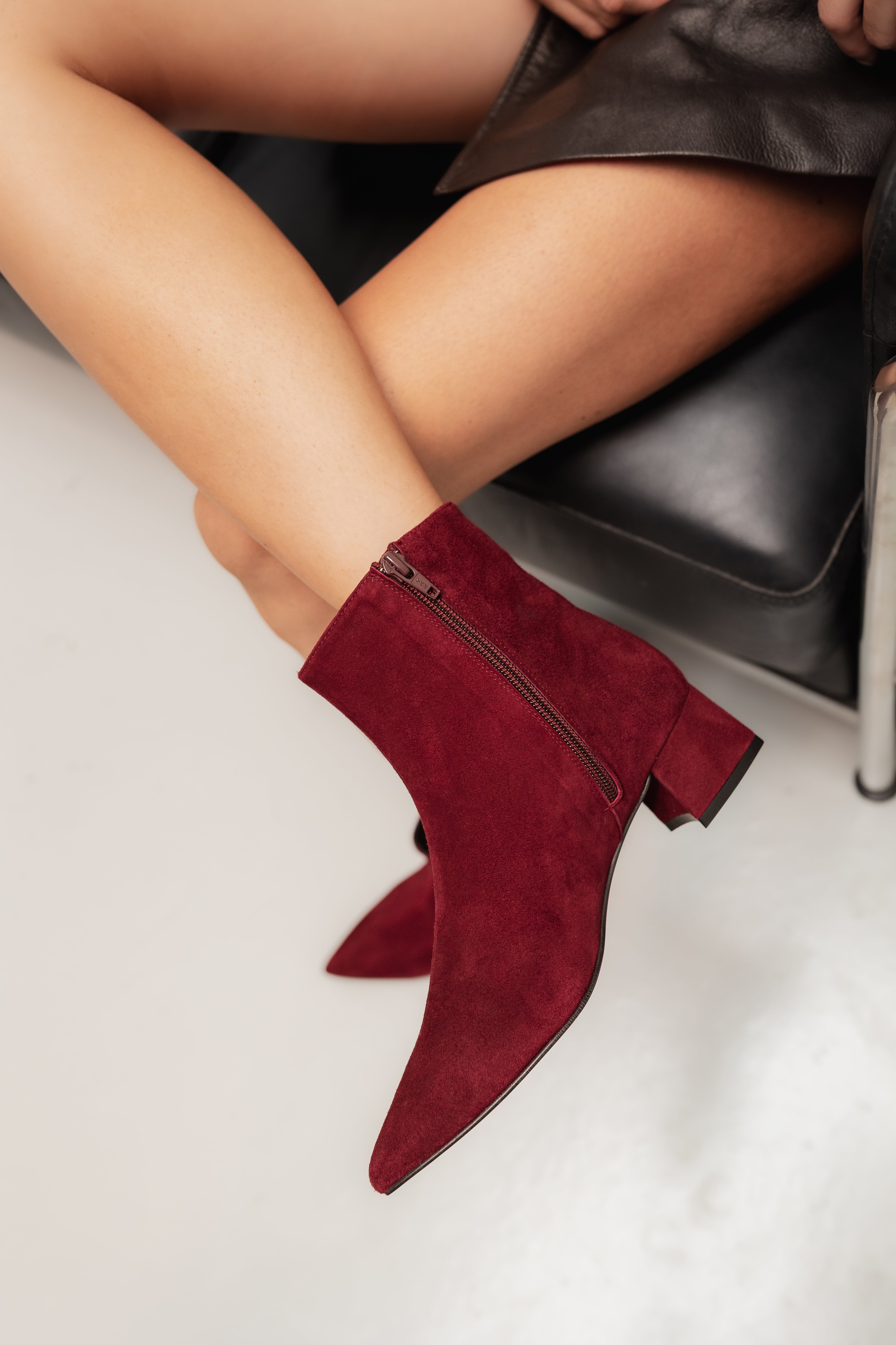 BOTÍN SILVIA ANTE BURDEOS TACÓN 4CM