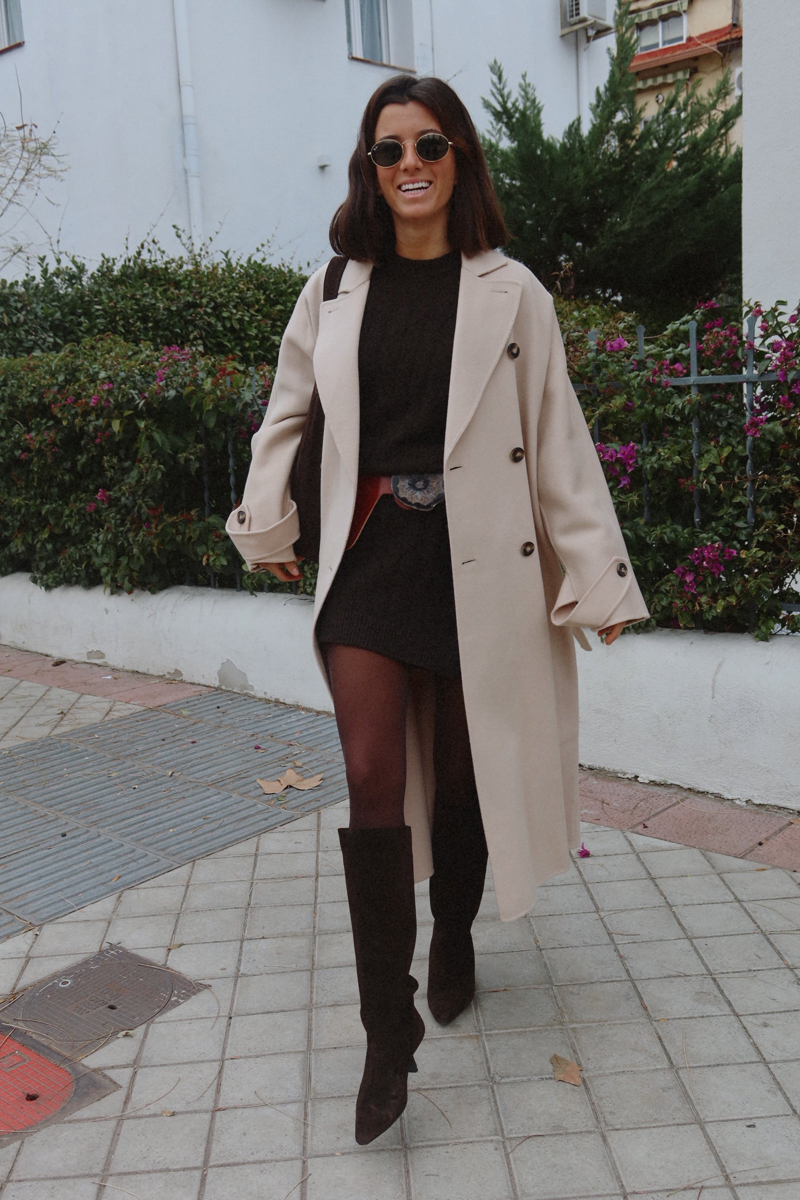 BOTA PEPA ANTE MARRÓN CHOCOLATE TACÓN MIDI 5CM