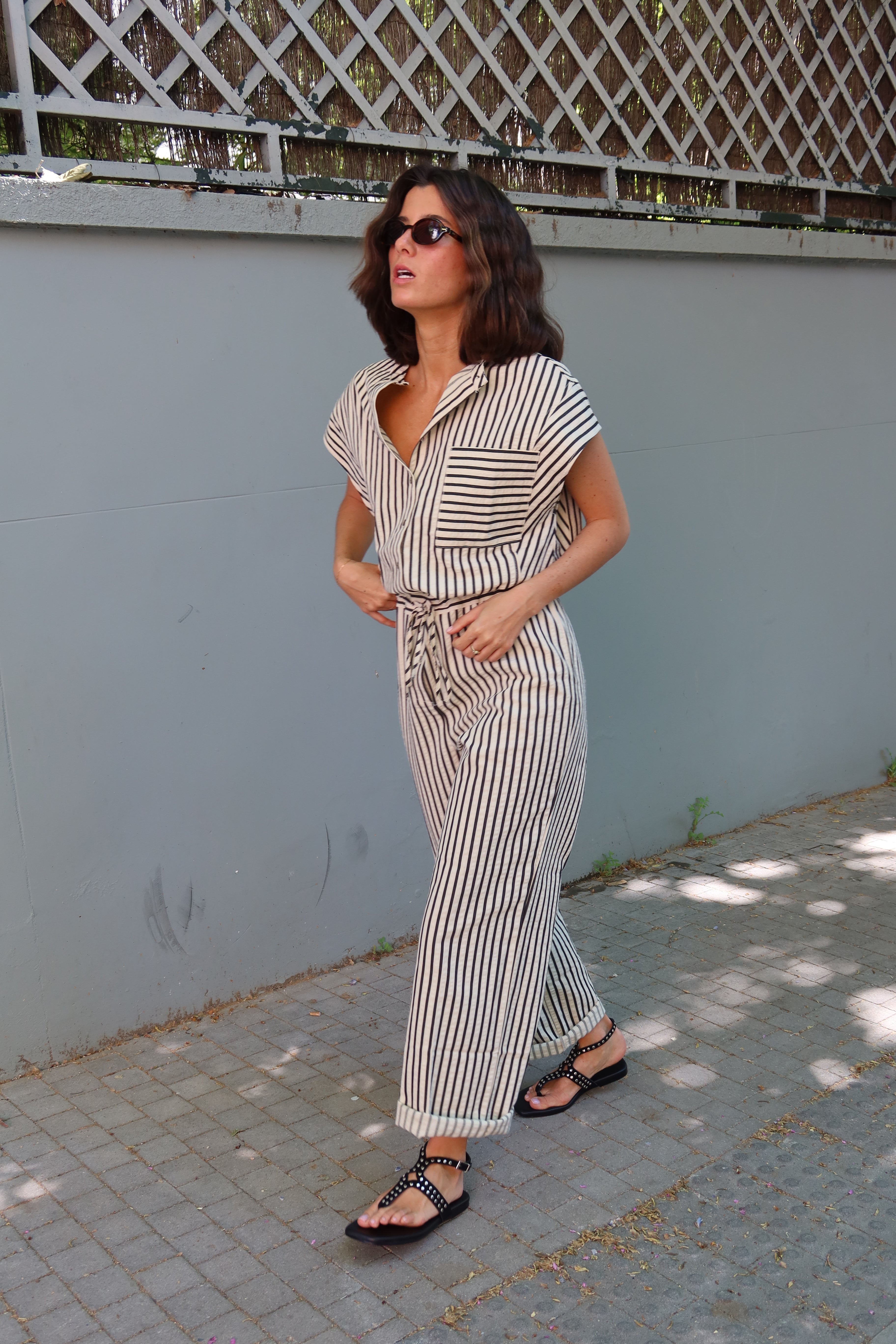 SANDALIA PLANA MARCOS ANTE NEGRO