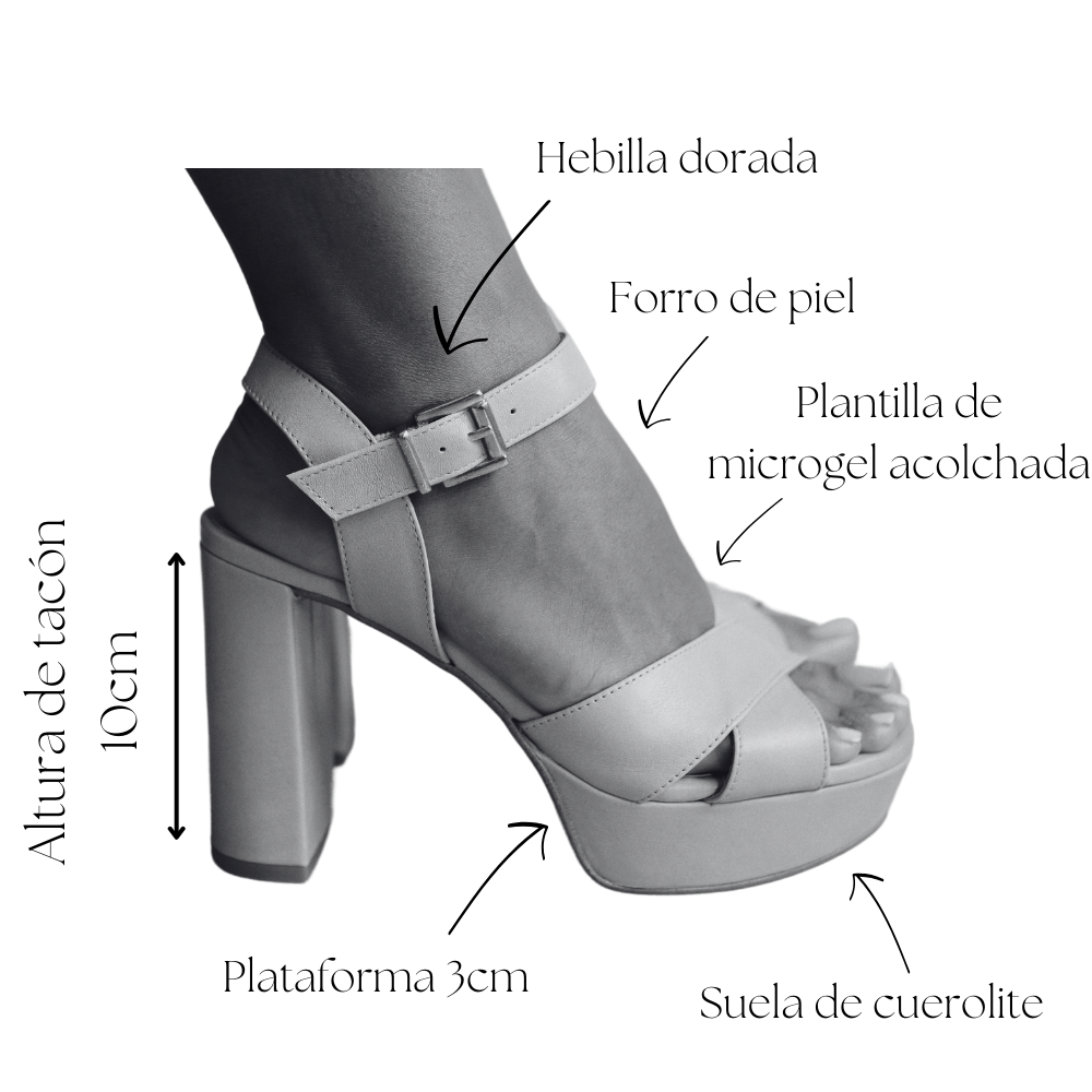 MARTINA NUDE LEATHER SANDAL 10CM HEEL