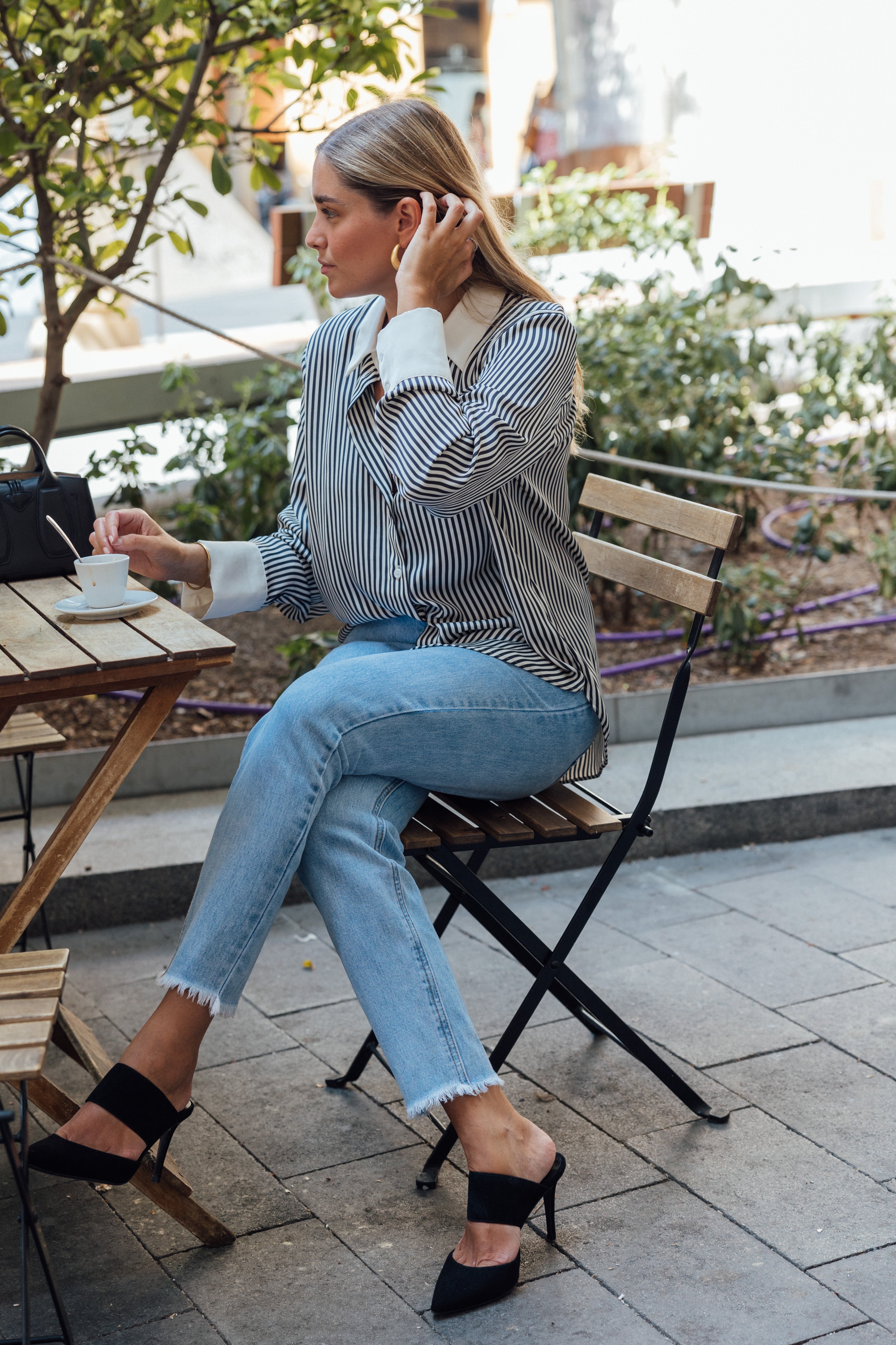 STILETTO ALBA ANTE NEGRO TACÓN 8CM