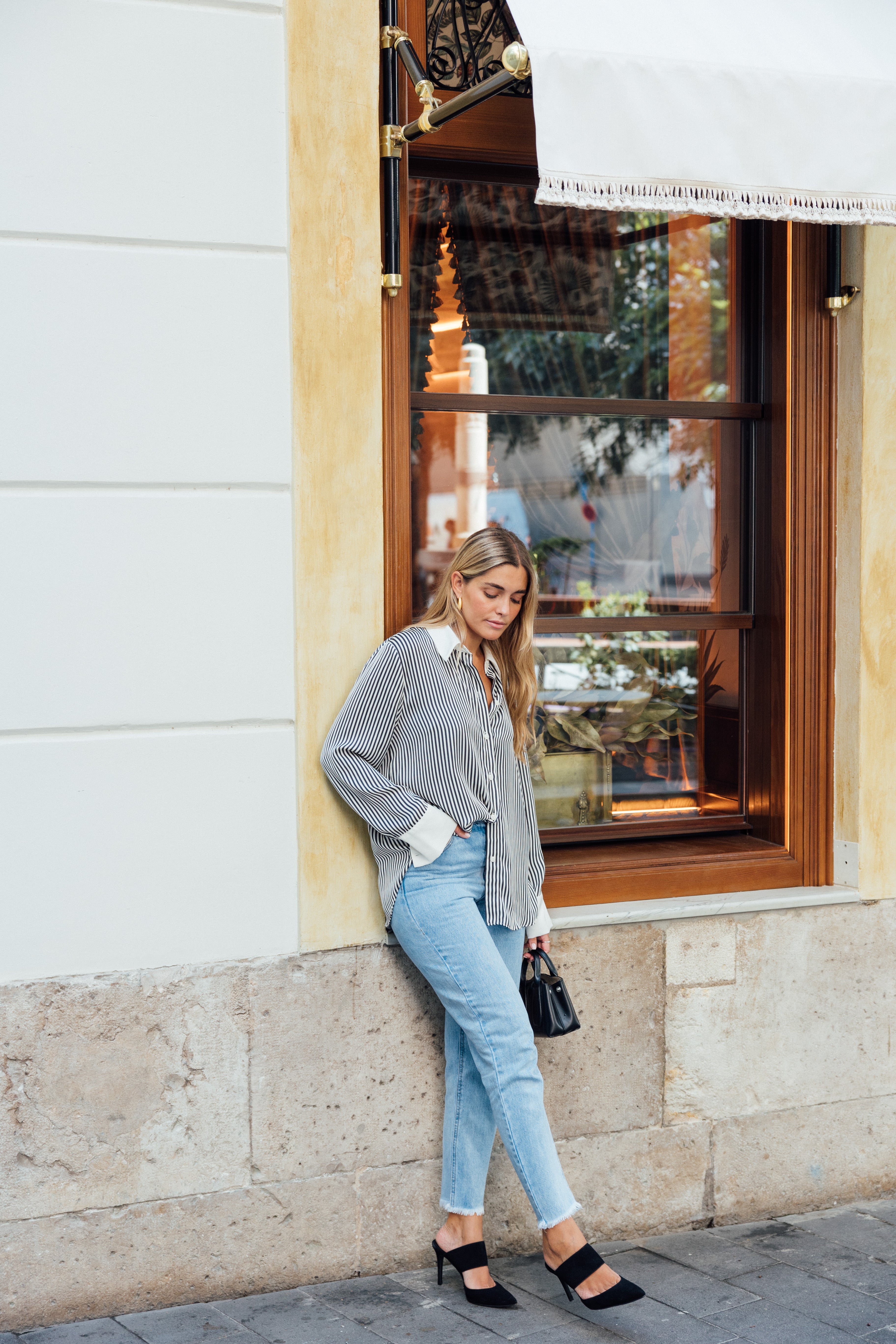 STILETTO ALBA ANTE NEGRO TACÓN 8CM