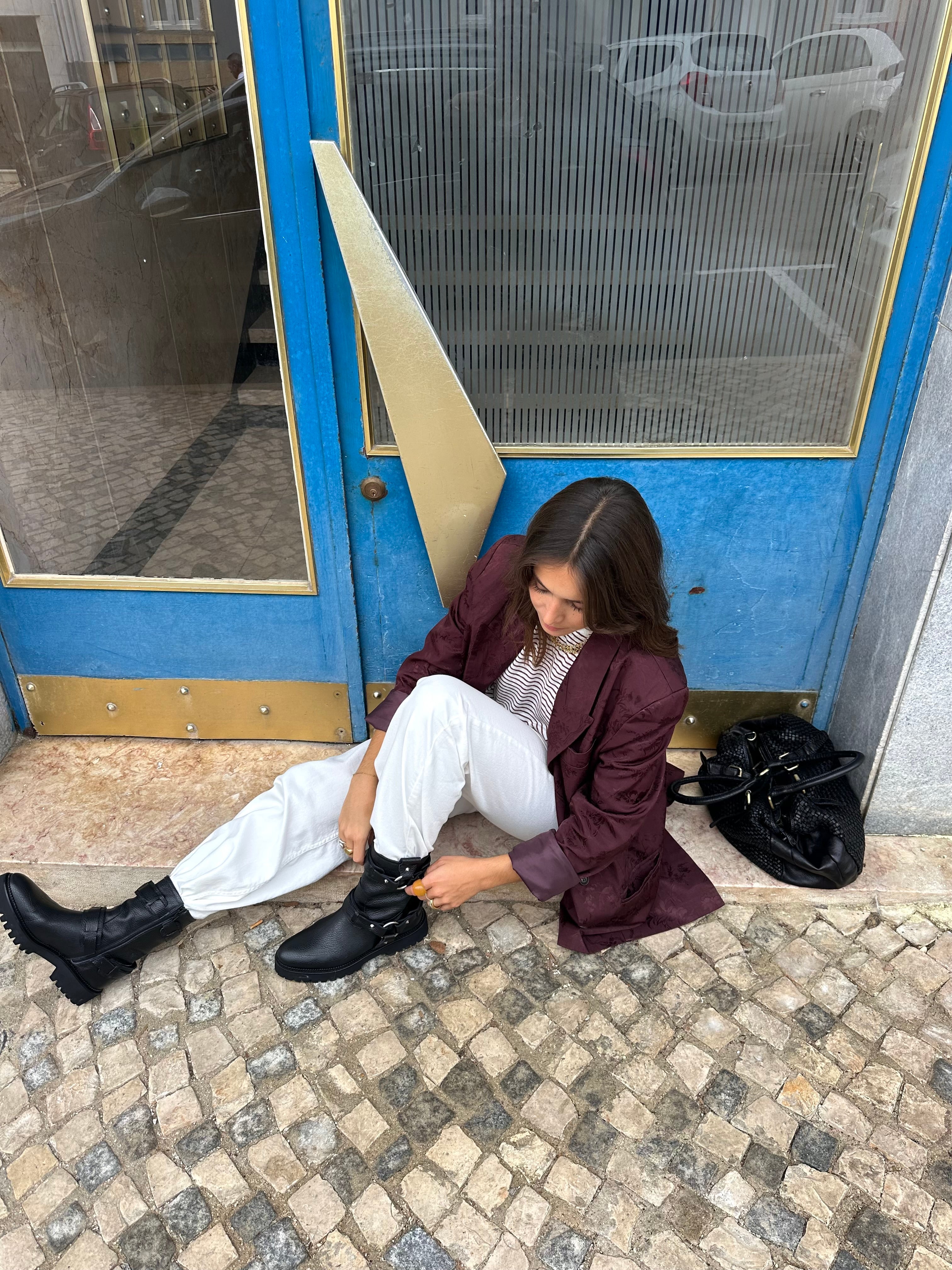 BOTA MOTERA NANI PIEL NEGRA