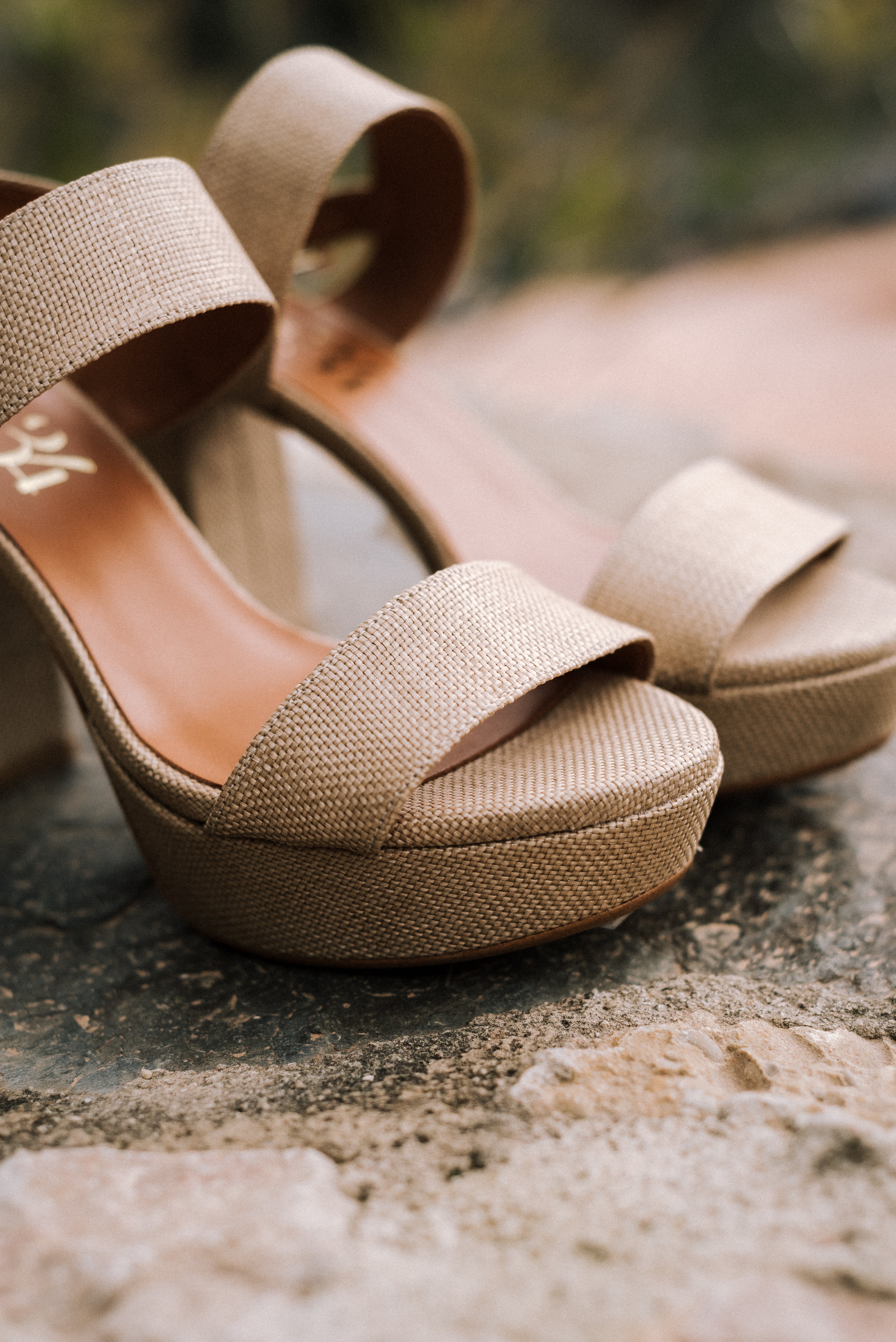 MONICA SANDAL 10CM HEEL PLATFORM NATURAL LINEN