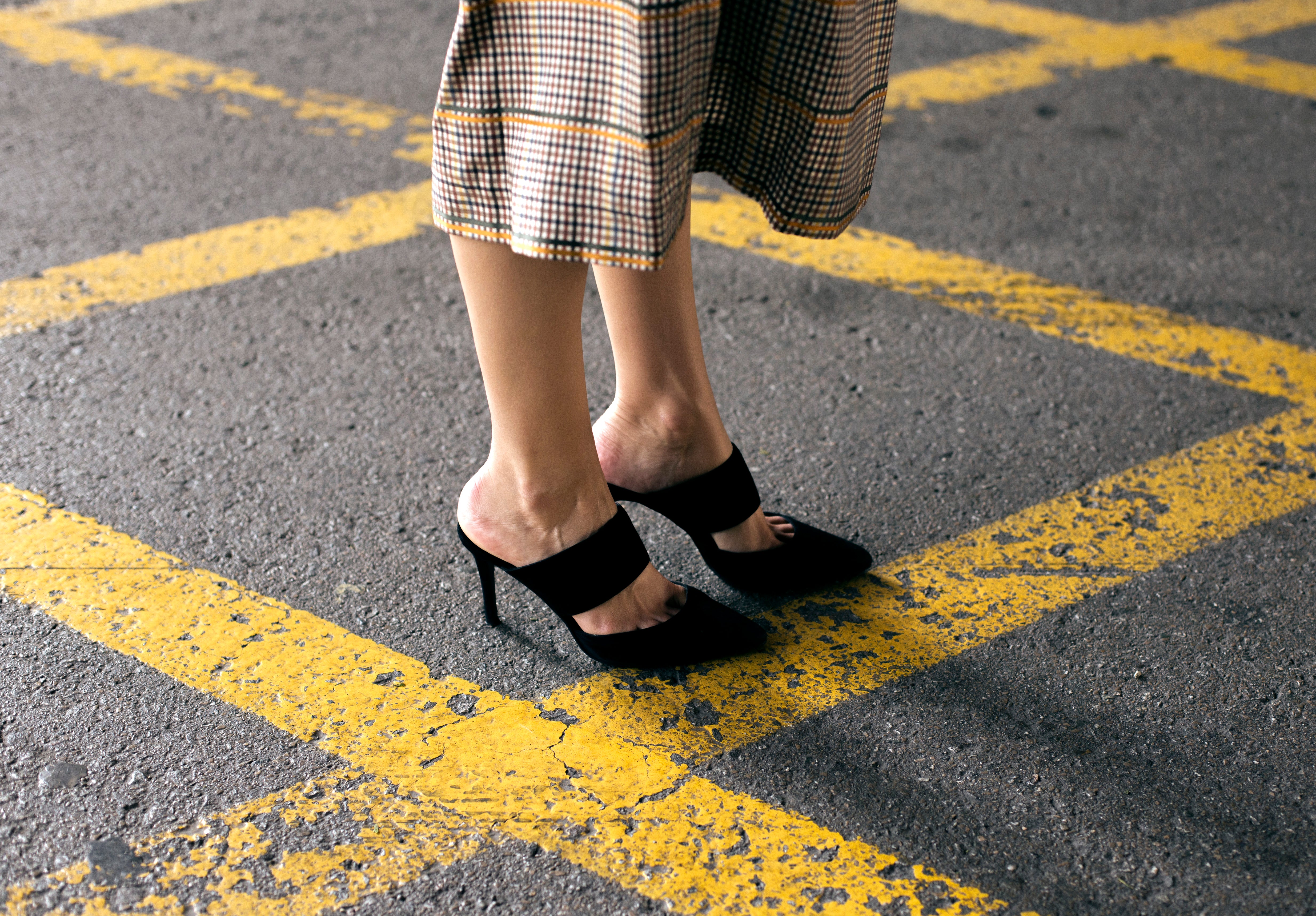 STILETTO ALBA BLACK SUEDE 8CM HEEL