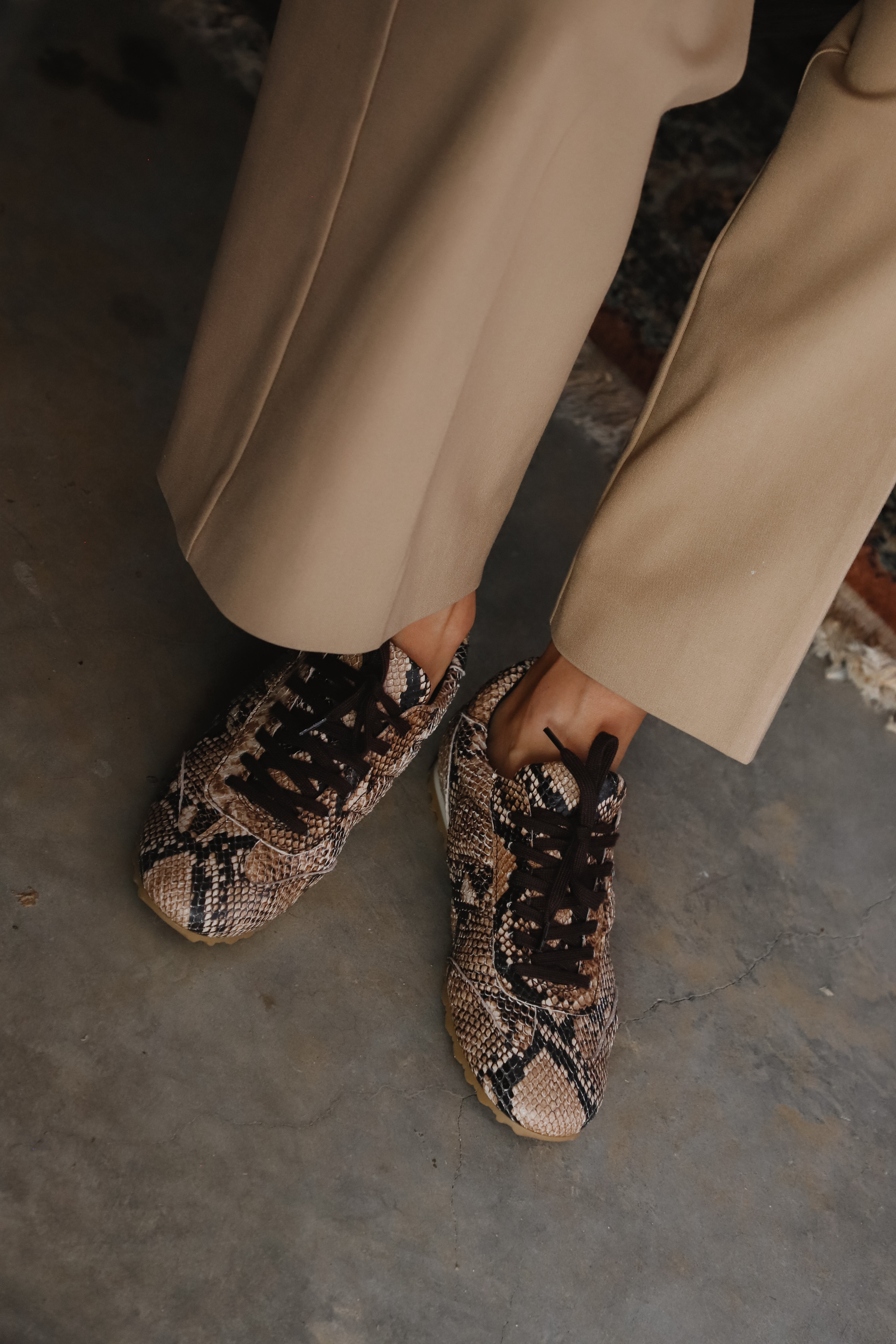 Sneaker Alberto Piel Efecto Pitón