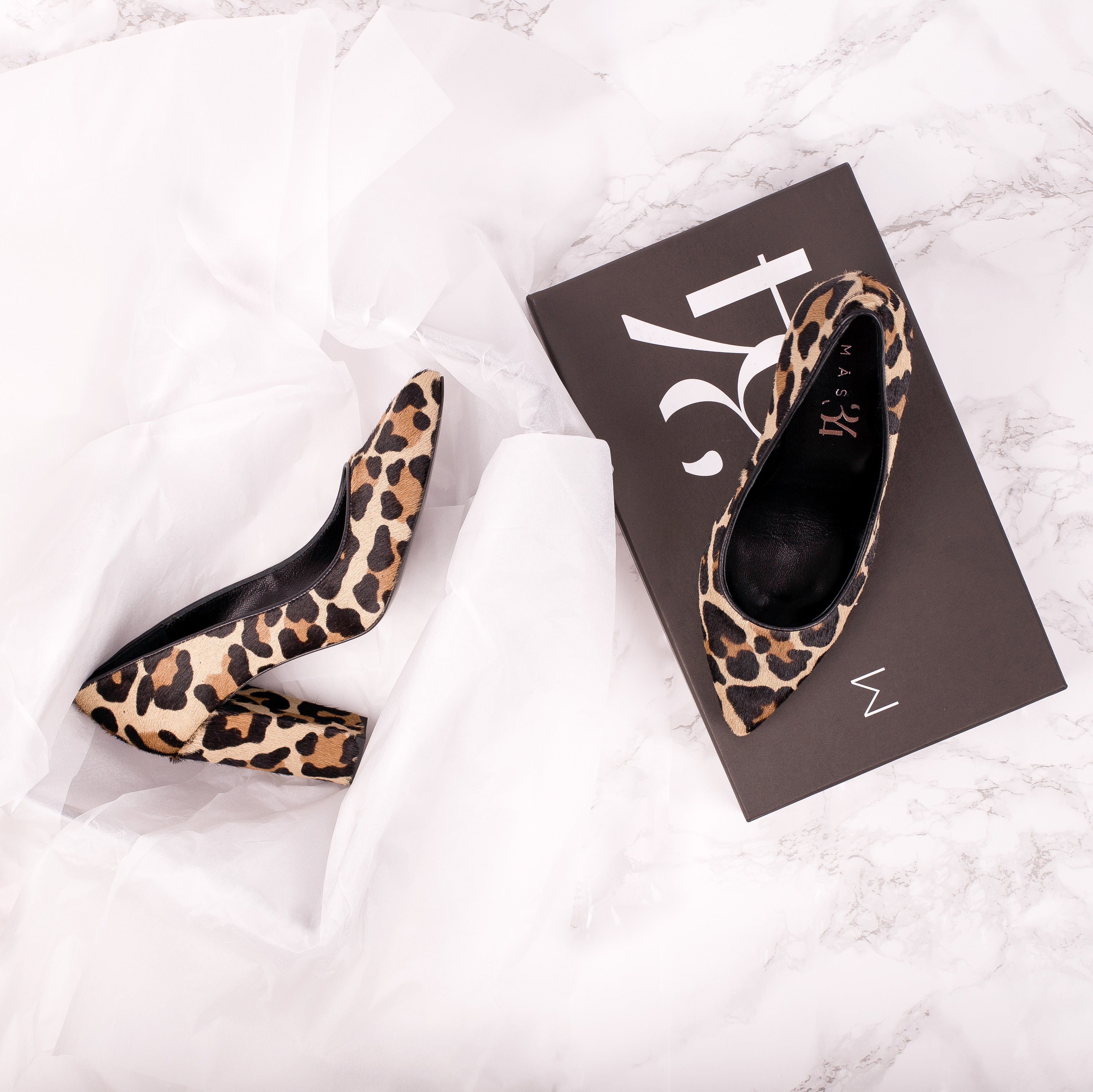 CATALINA STILETTO LEOPARD EFFECT LEATHER 9CM HEEL