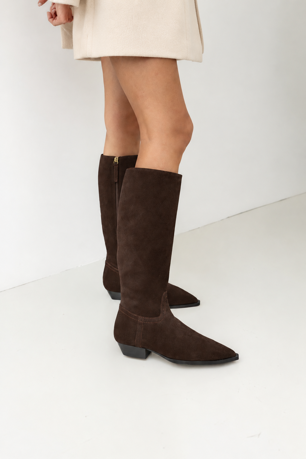 Bota Mara Ante Marrón Chocolate Tacón 2Cm