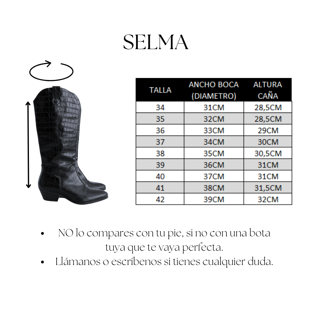 BOTA SELMA PIEL EFECTO COCO MARRÓN 4CM