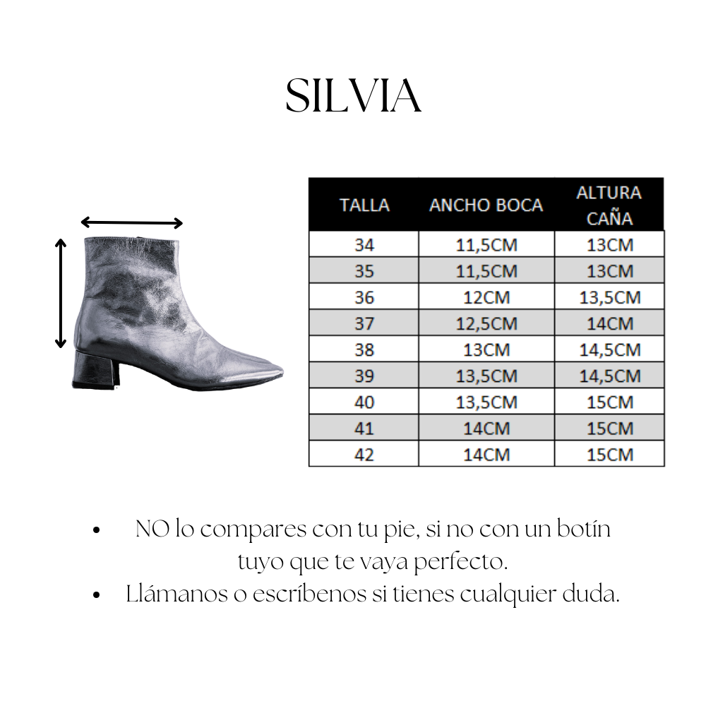 SILVIA LEAD LAMINATED LEATHER BOOT WITH 4CM HEEL