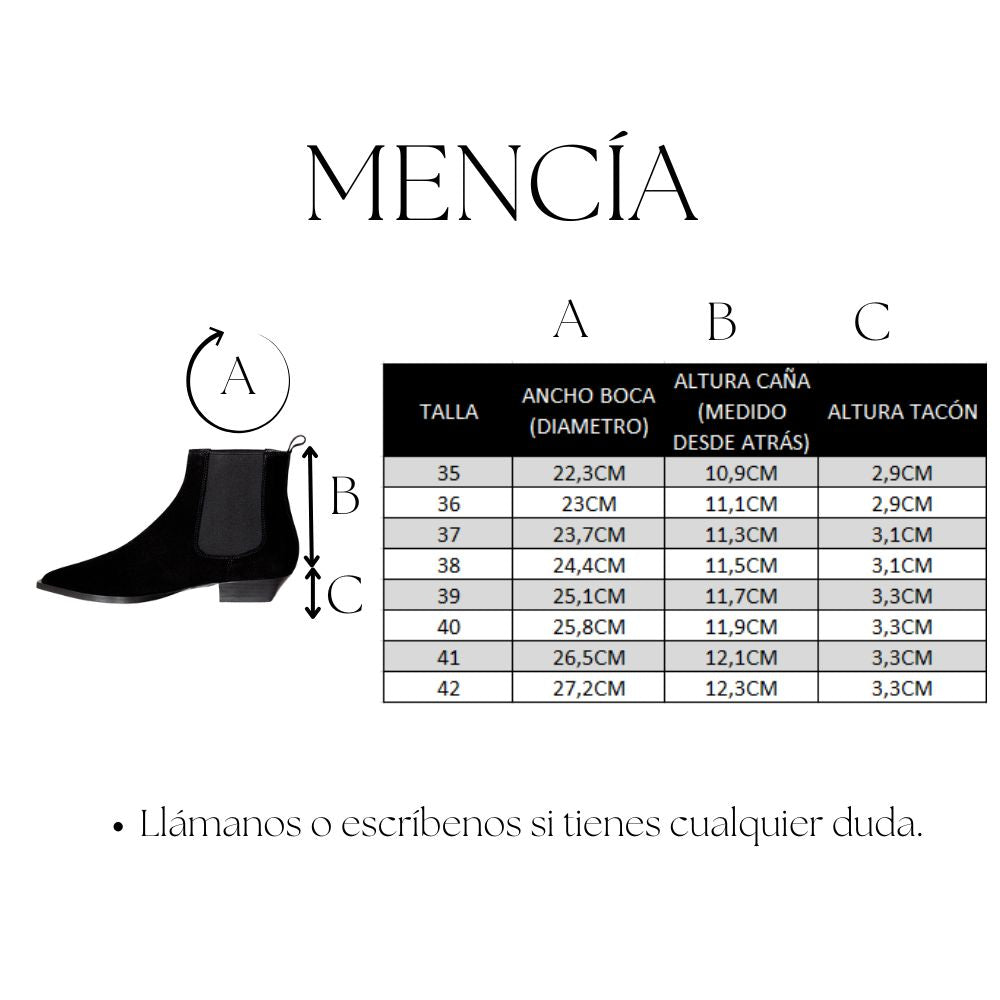 BOTÍN MENCIA ANTE NEGRO TACÓN 2CM