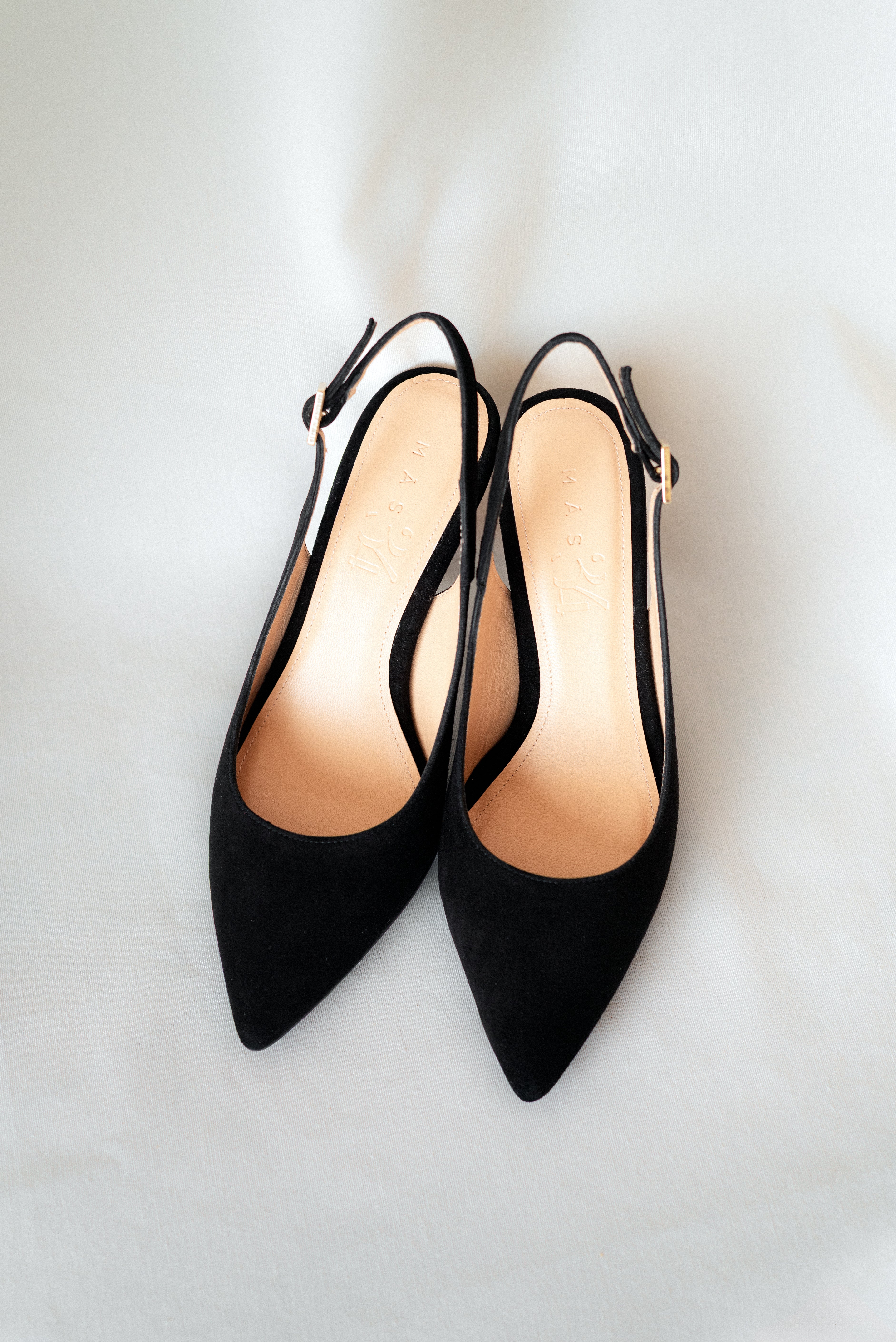 HANNA BLACK SUEDE 6CM HEEL SLINGBACK STILETTO