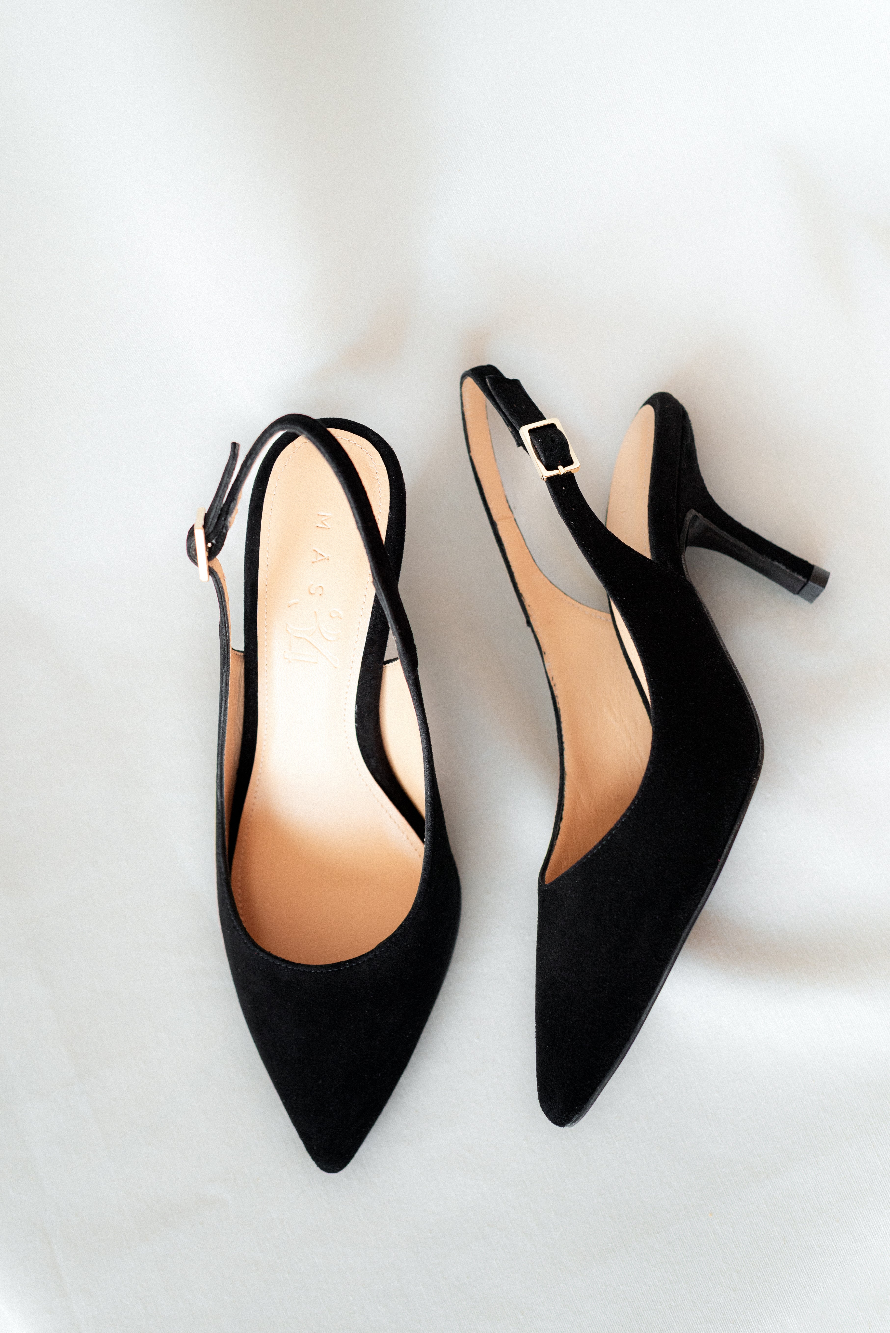 HANNA BLACK SUEDE 6CM HEEL SLINGBACK STILETTO