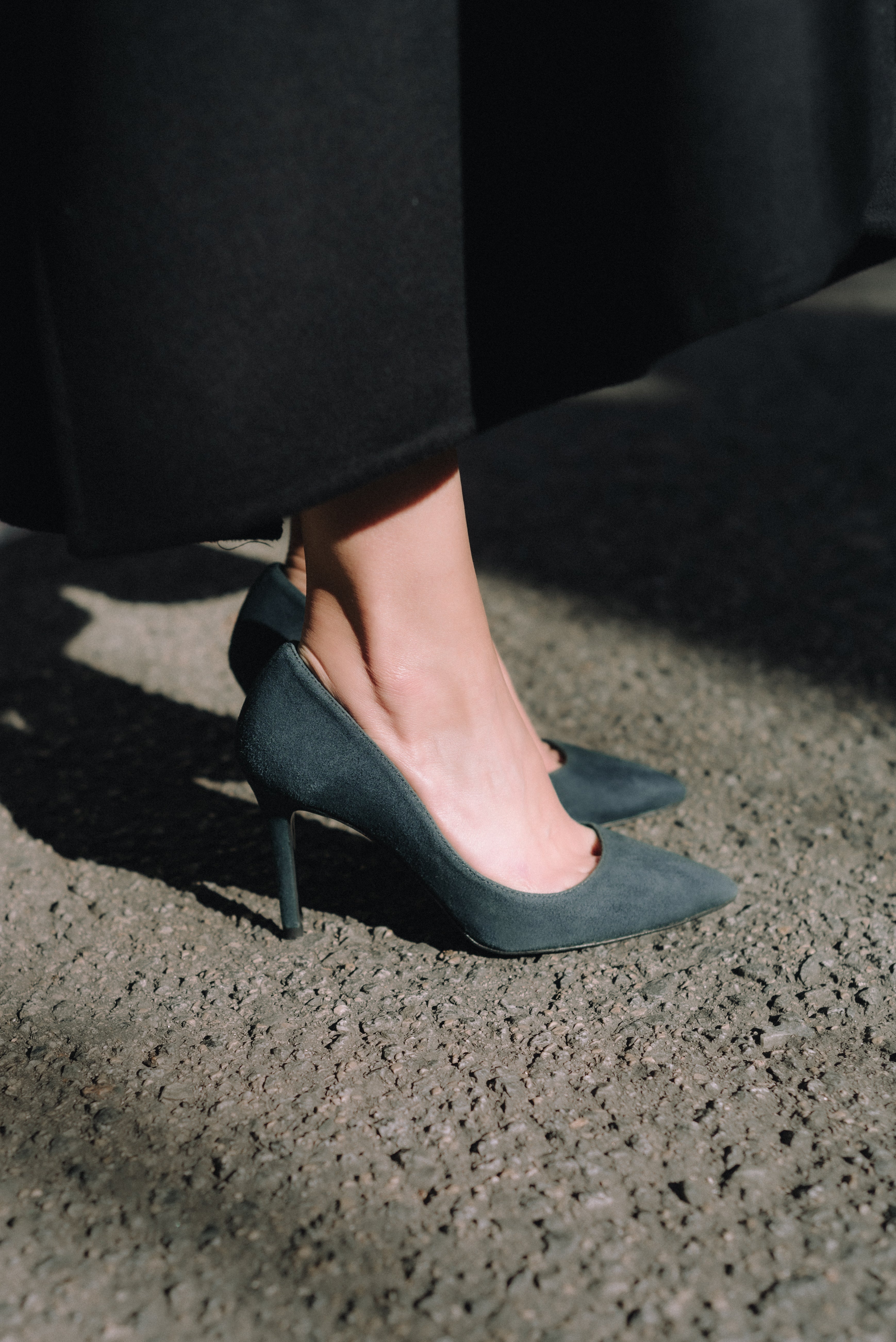 STILETTO VEGA DARK GREY SUEDE 7.9CM HEEL