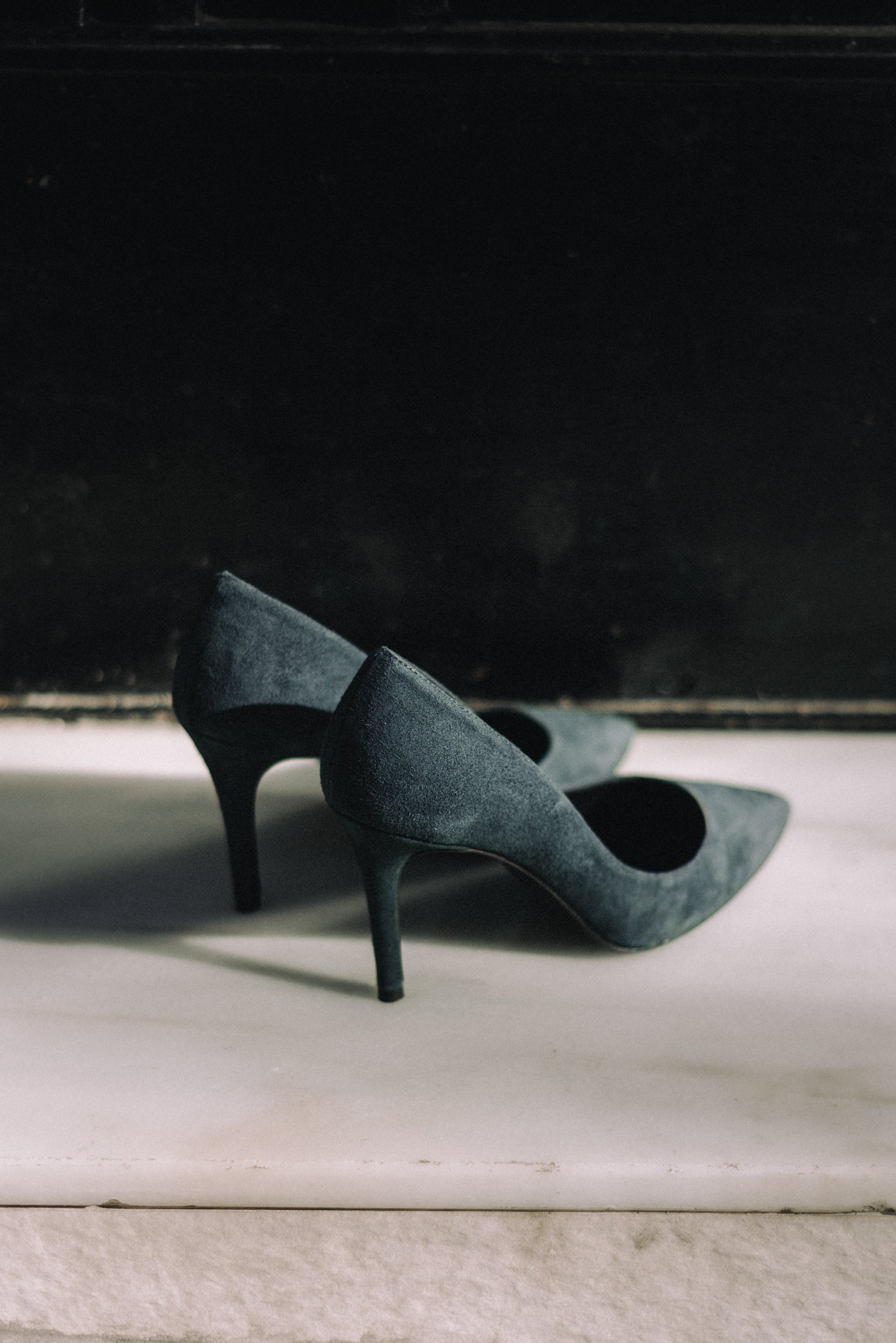 STILETTO VEGA DARK GREY SUEDE 7.9CM HEEL