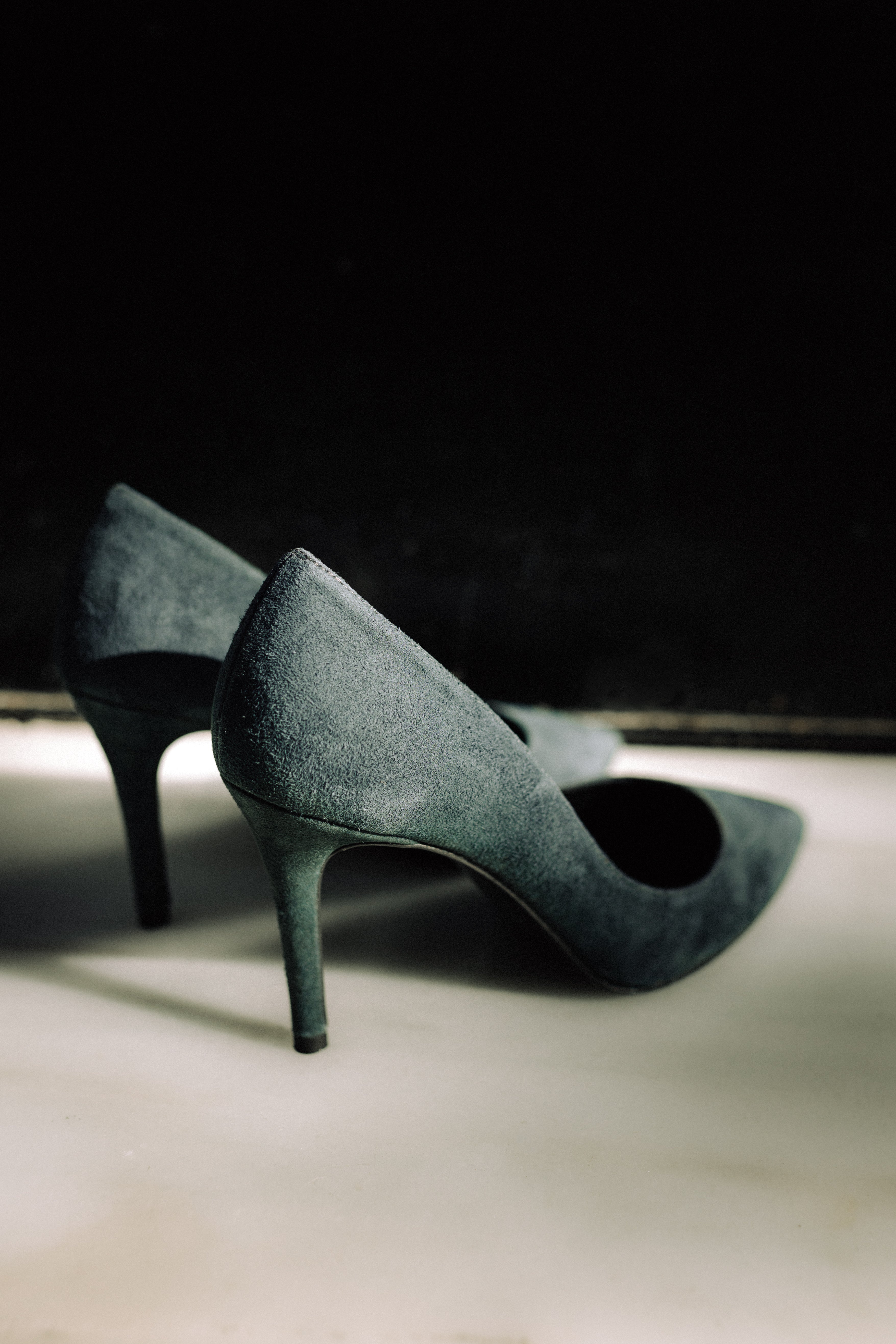 STILETTO VEGA DARK GREY SUEDE 7.9CM HEEL