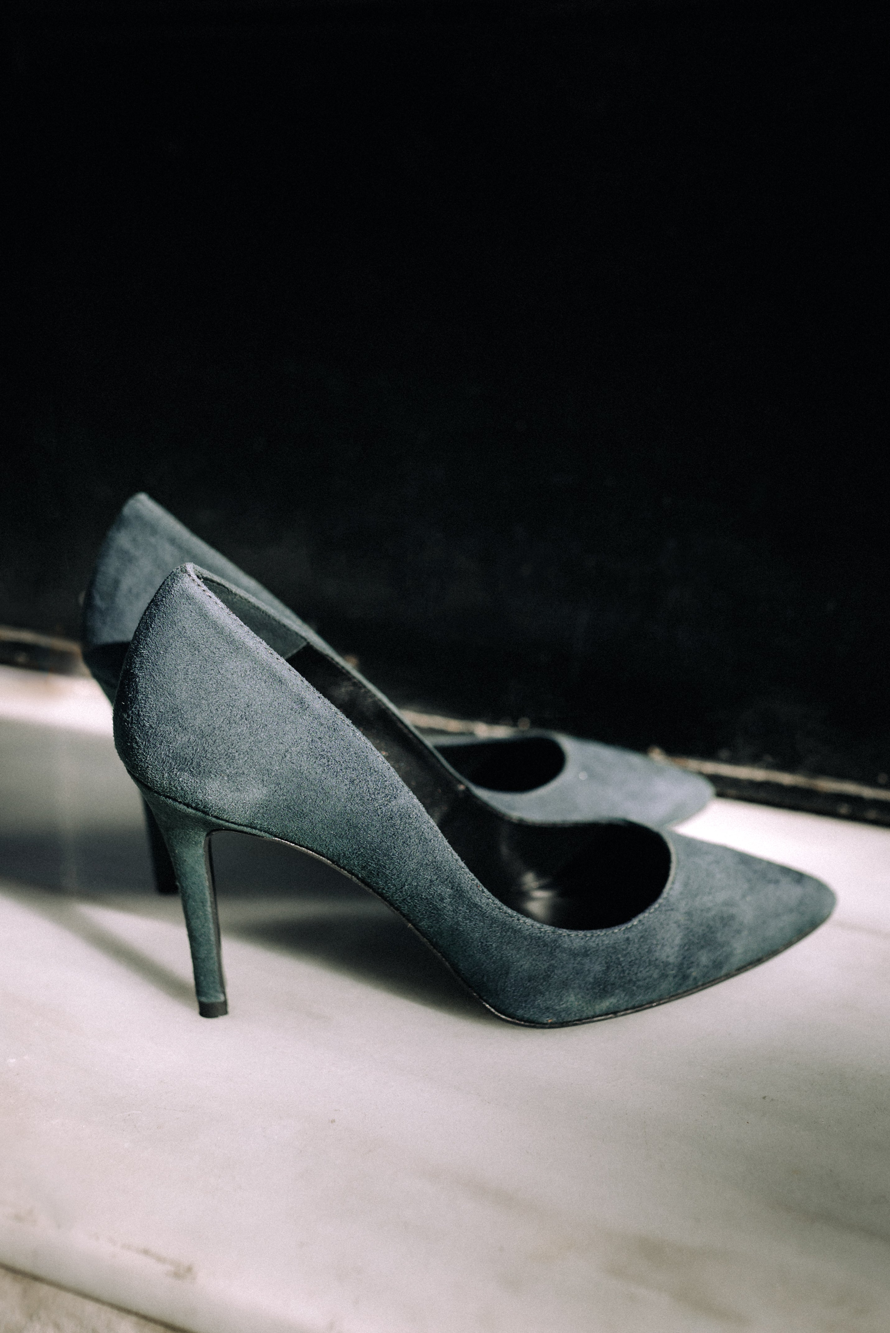 STILETTO VEGA DARK GREY SUEDE 7.9CM HEEL