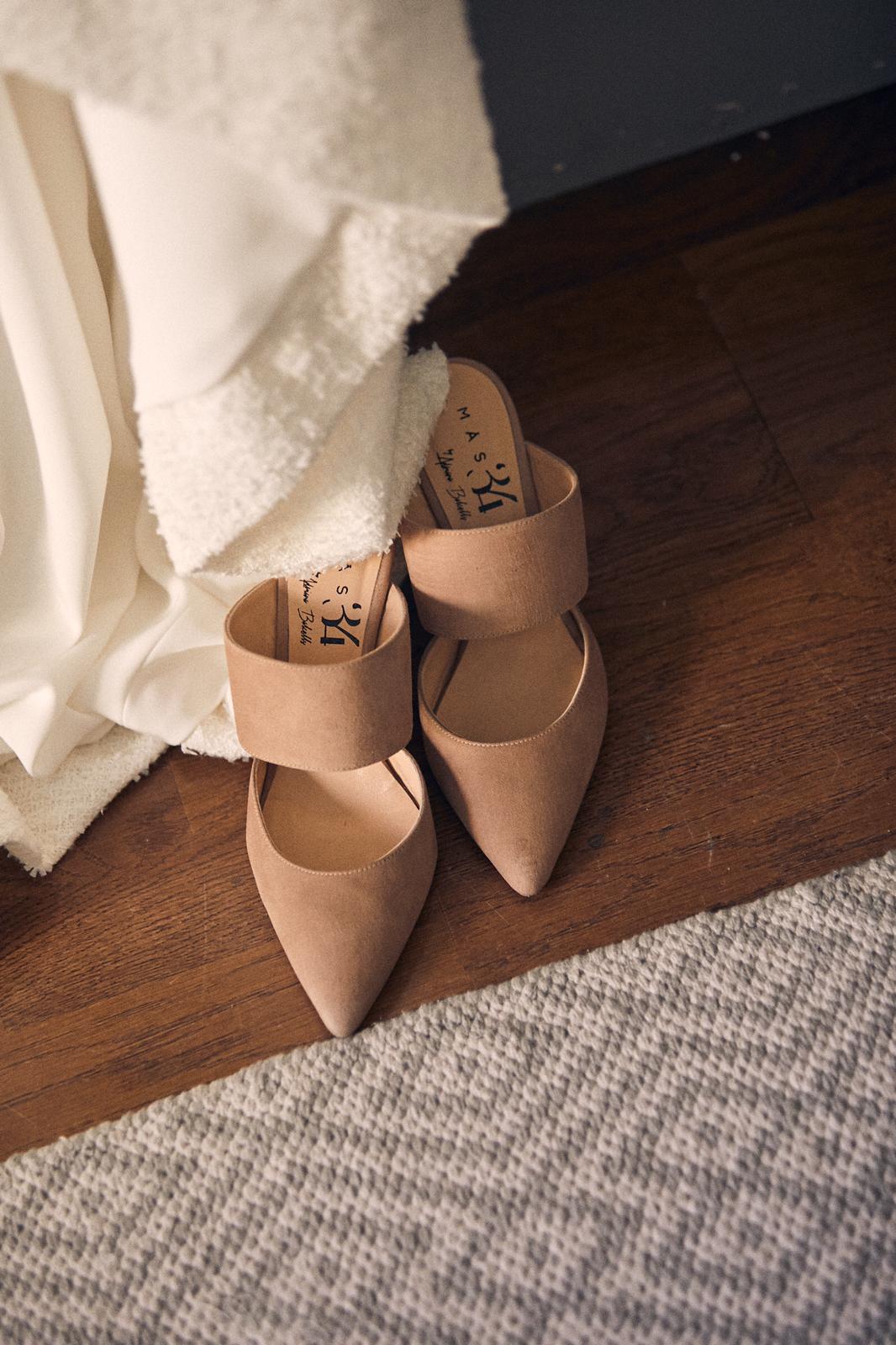 STILETTO ALBA NATURAL SUEDE 8CM HEEL