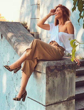 CATALINA STILETTO LEOPARD EFFECT LEATHER 9CM HEEL