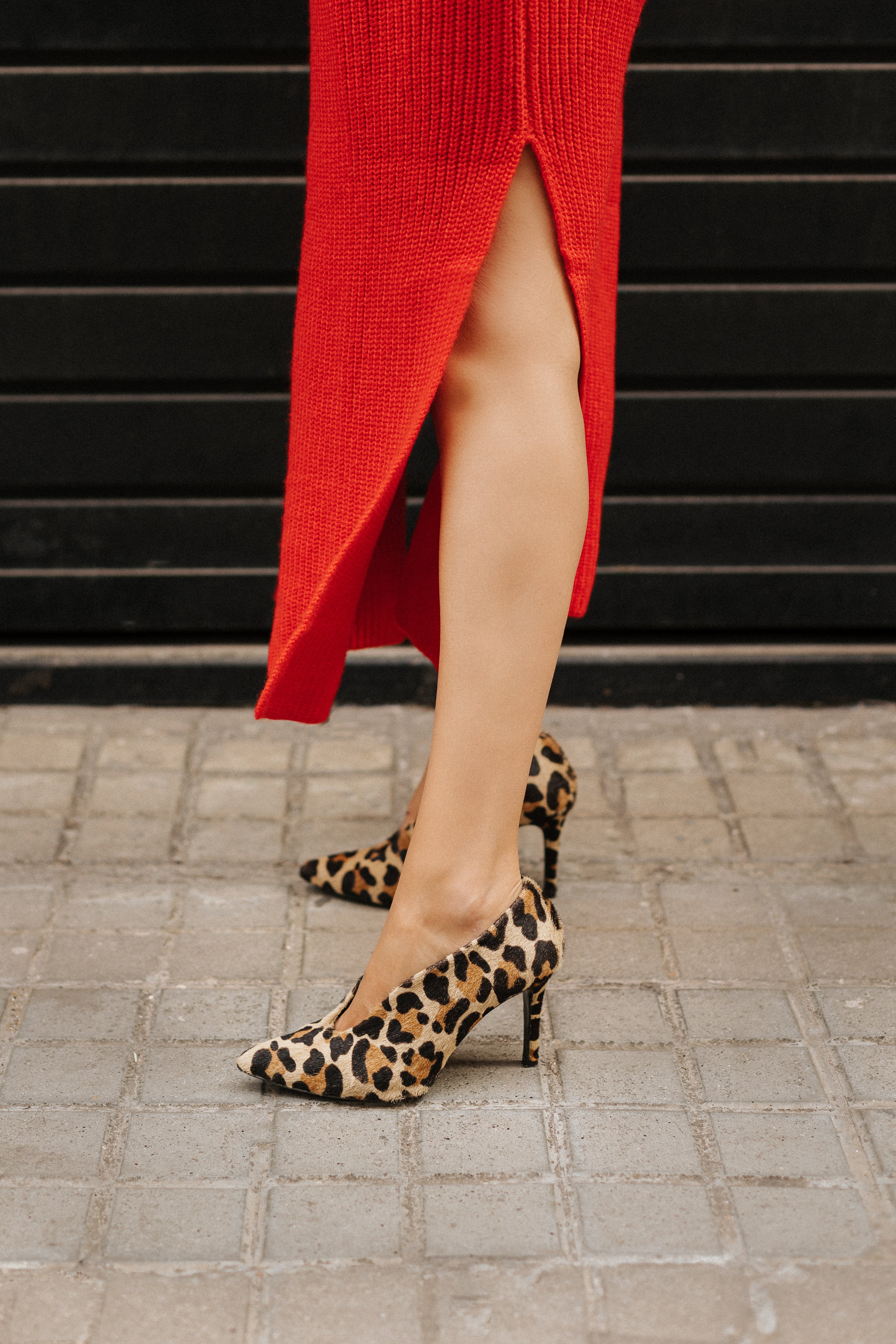 STILETTO AMALIA PIEL EFECTO LEOPARDO 8CM