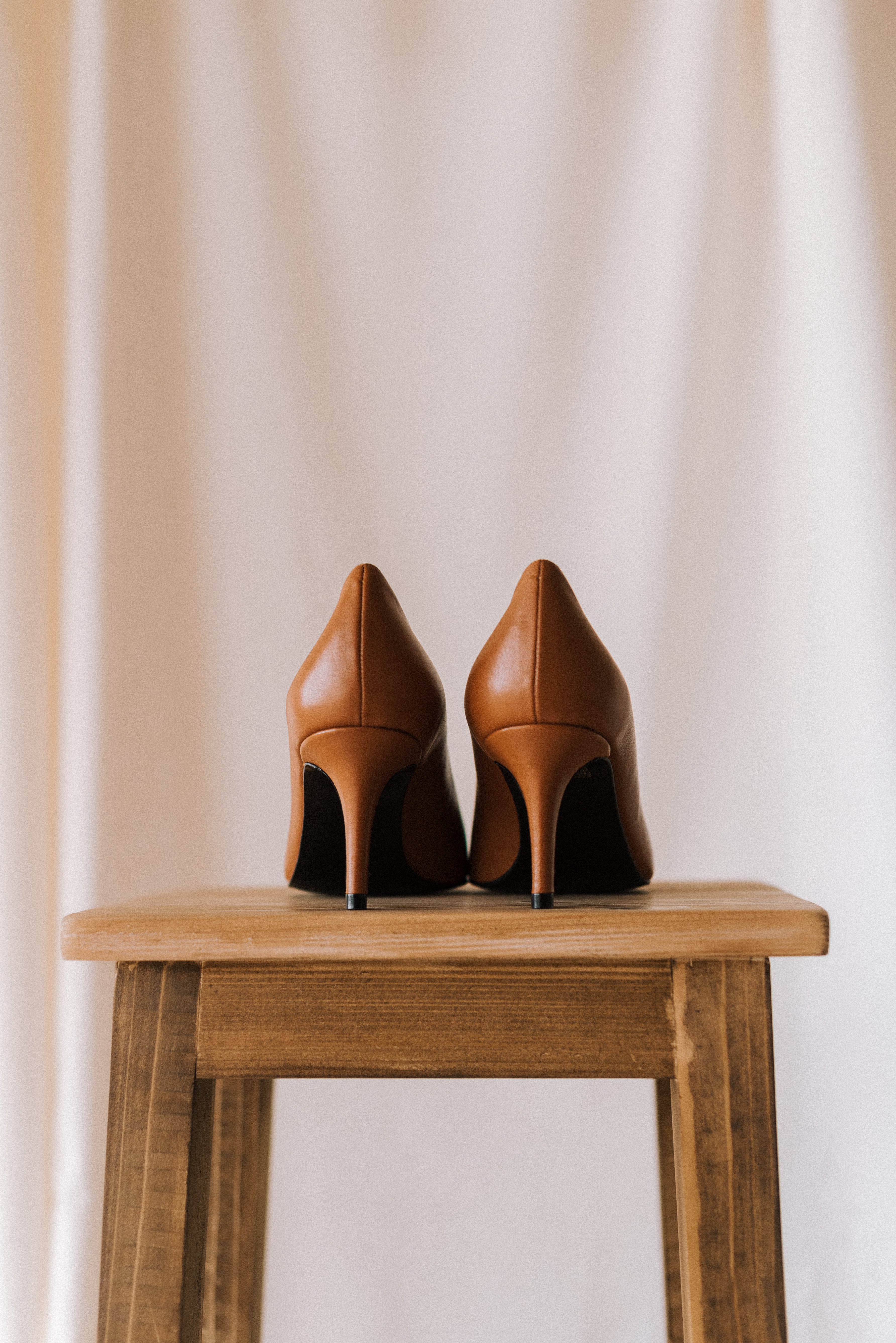 STILETTO MARIA BROWN LEATHER 6CM HEEL