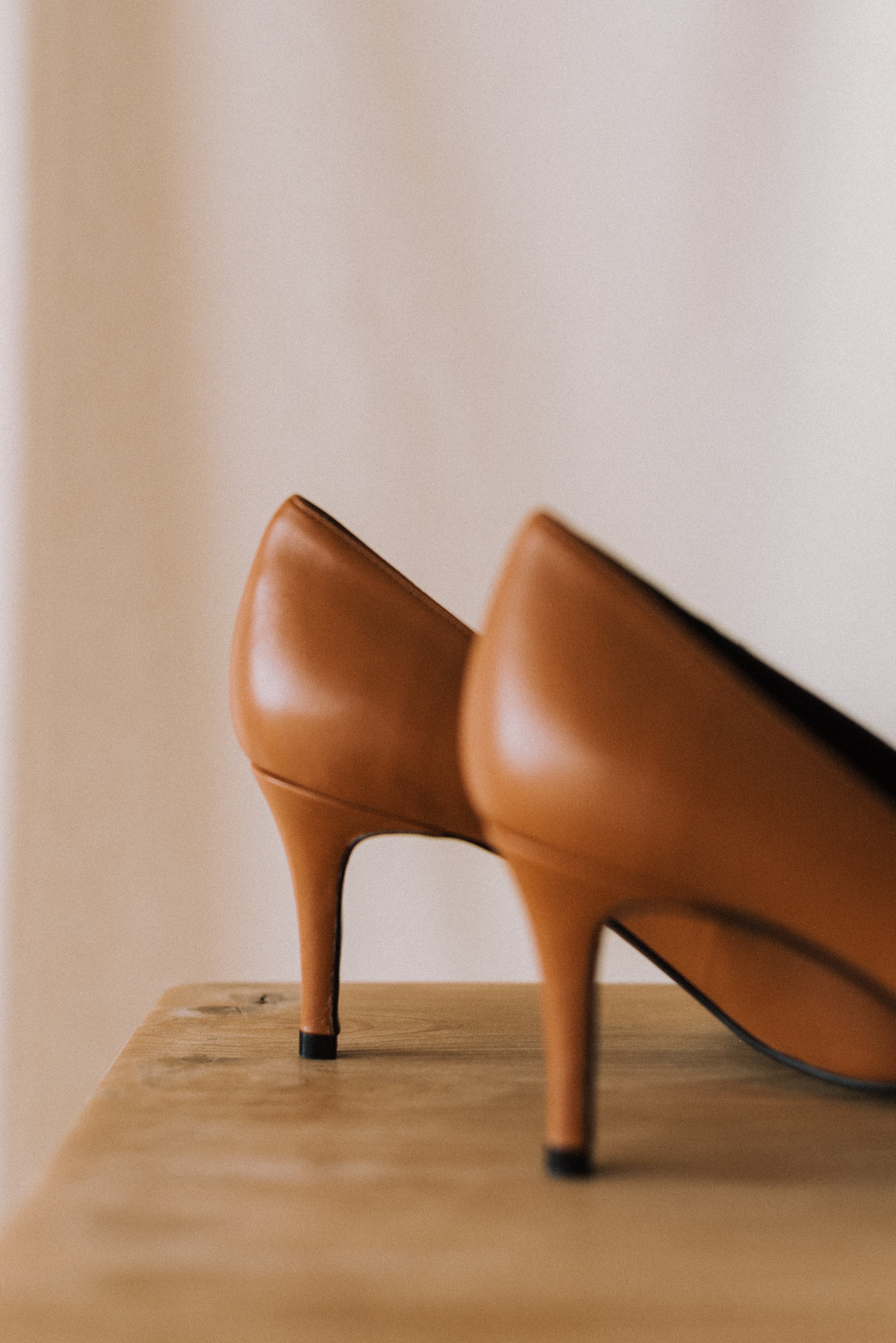 STILETTO MARIA BROWN LEATHER 6CM HEEL