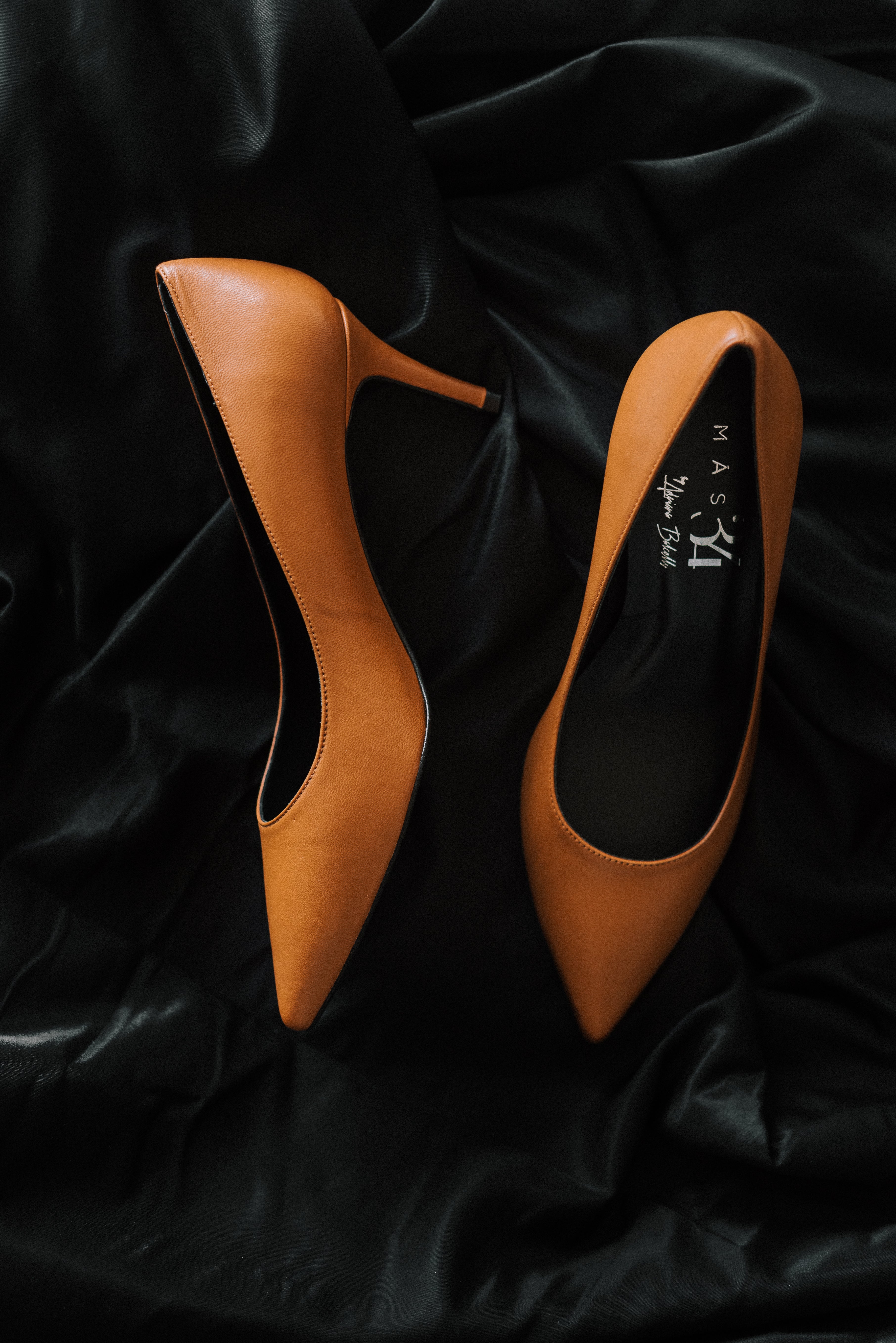 STILETTO MARIA BROWN LEATHER 6CM HEEL