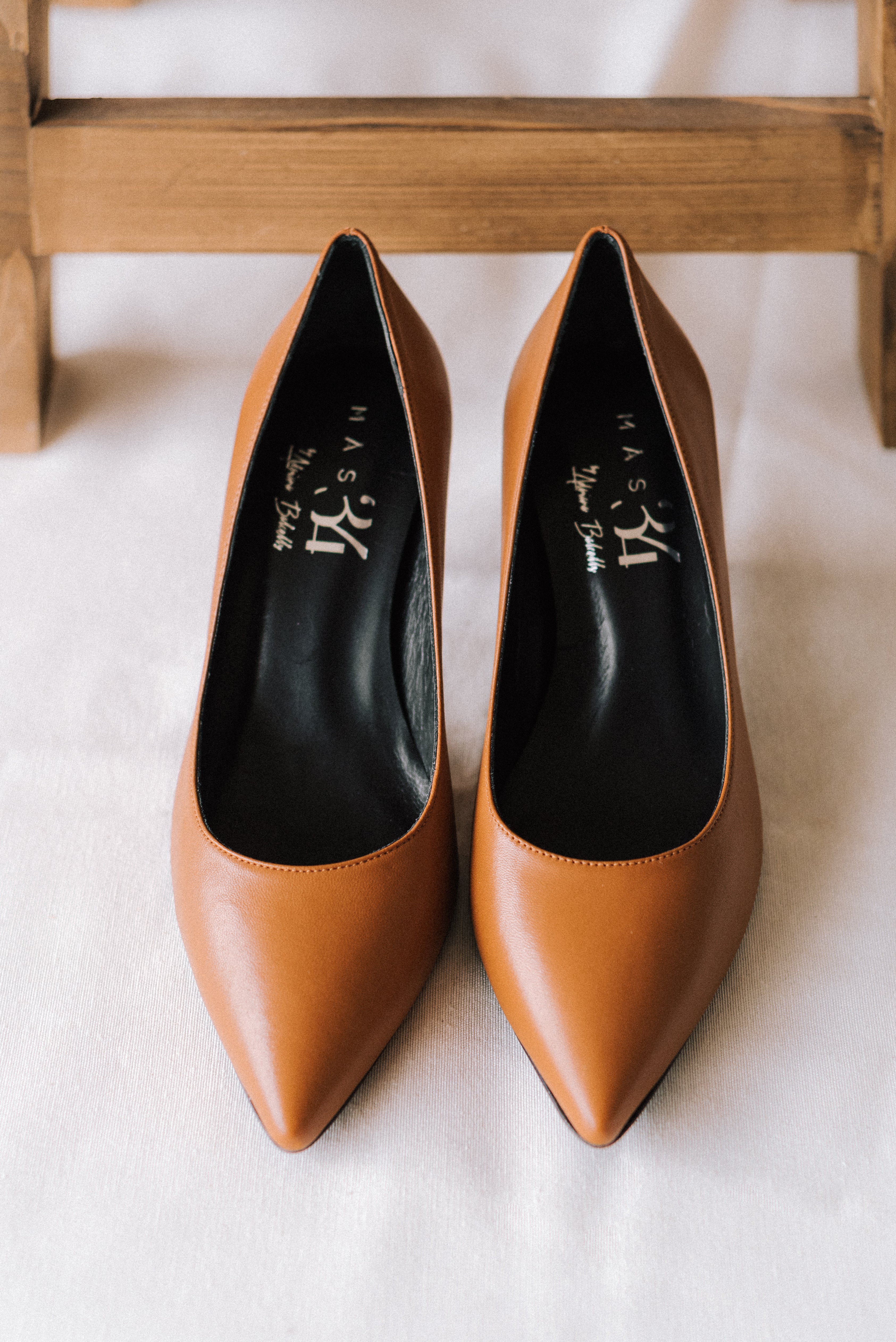 STILETTO MARIA BROWN LEATHER 6CM HEEL