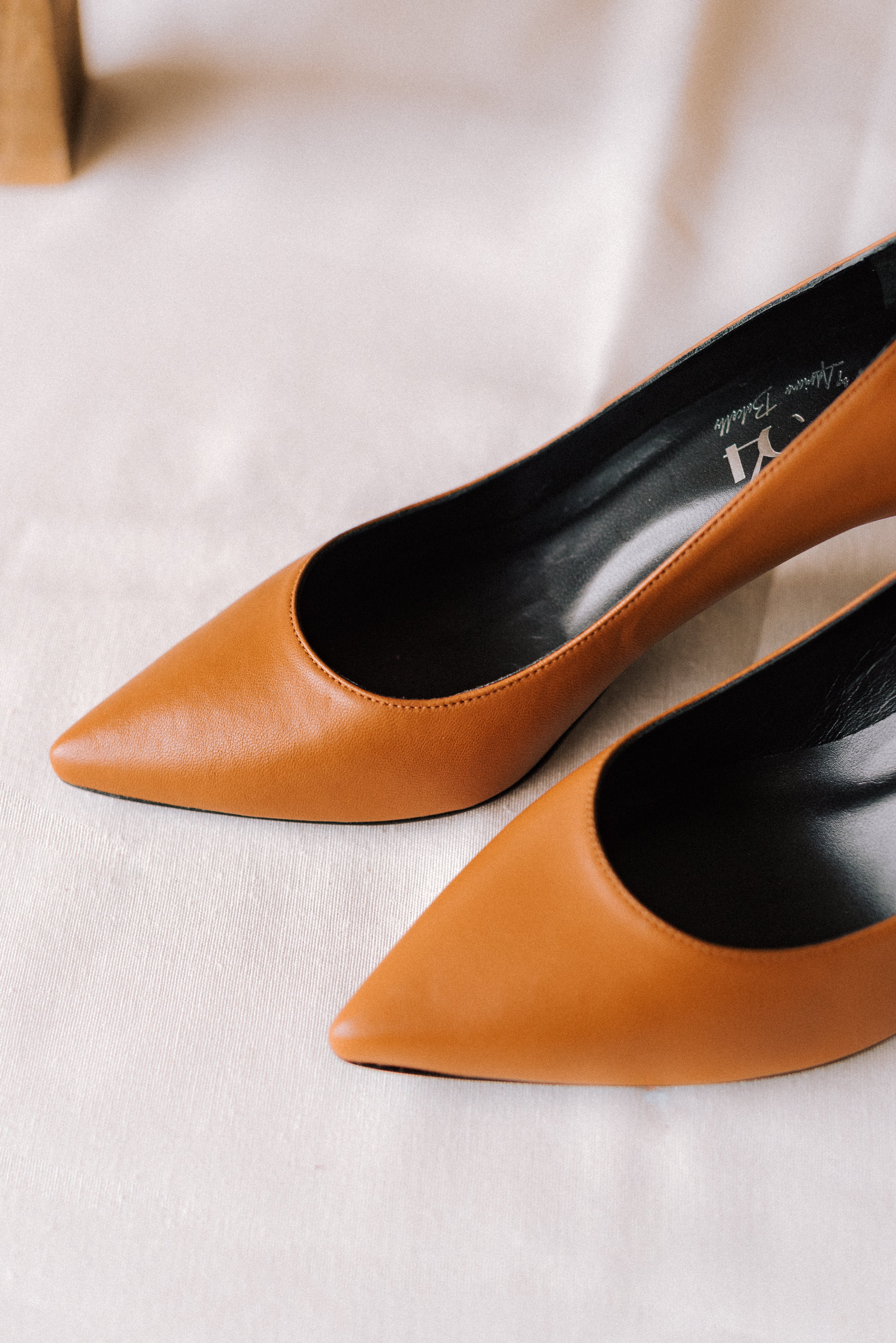 STILETTO MARIA BROWN LEATHER 6CM HEEL