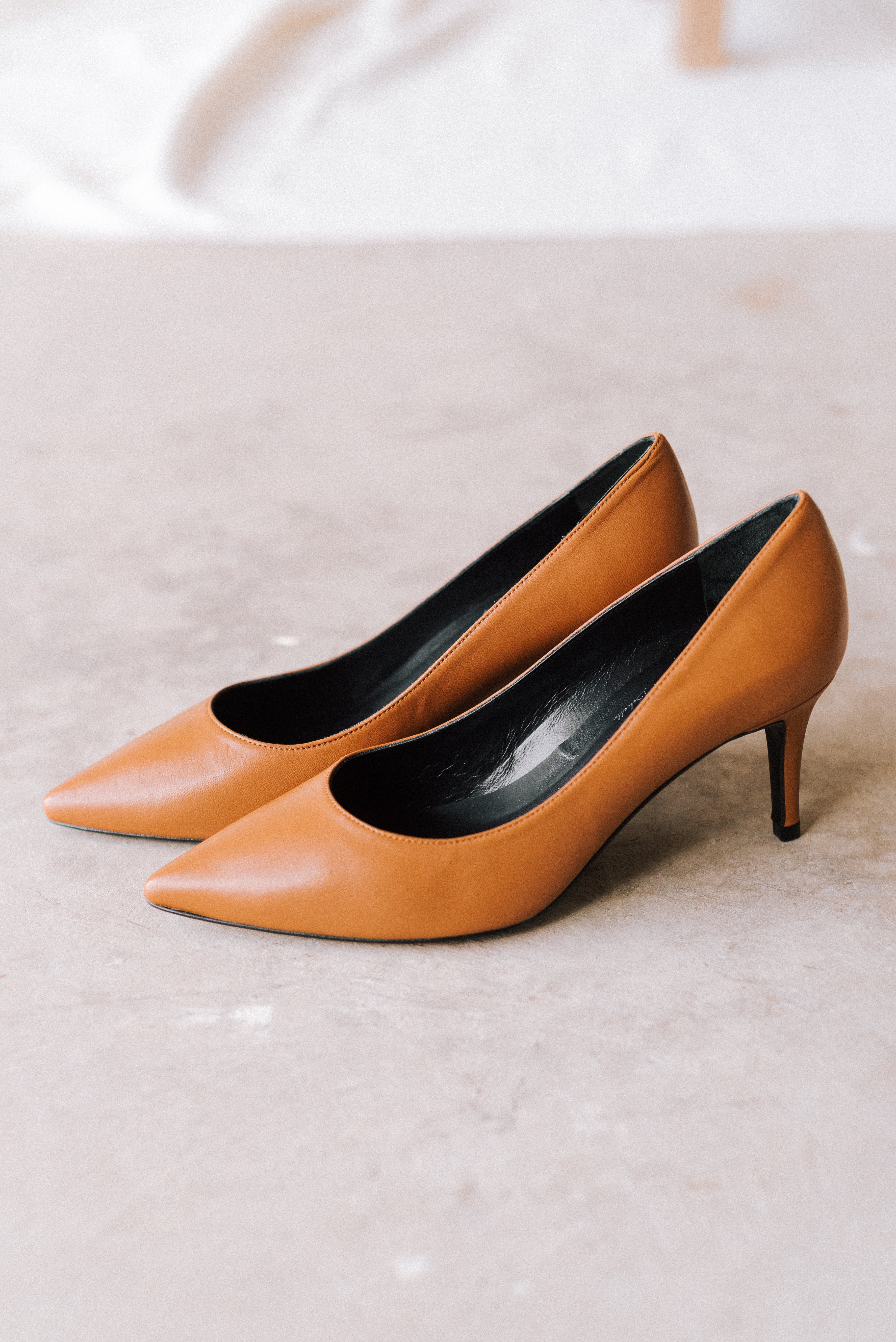 STILETTO MARIA BROWN LEATHER 6CM HEEL