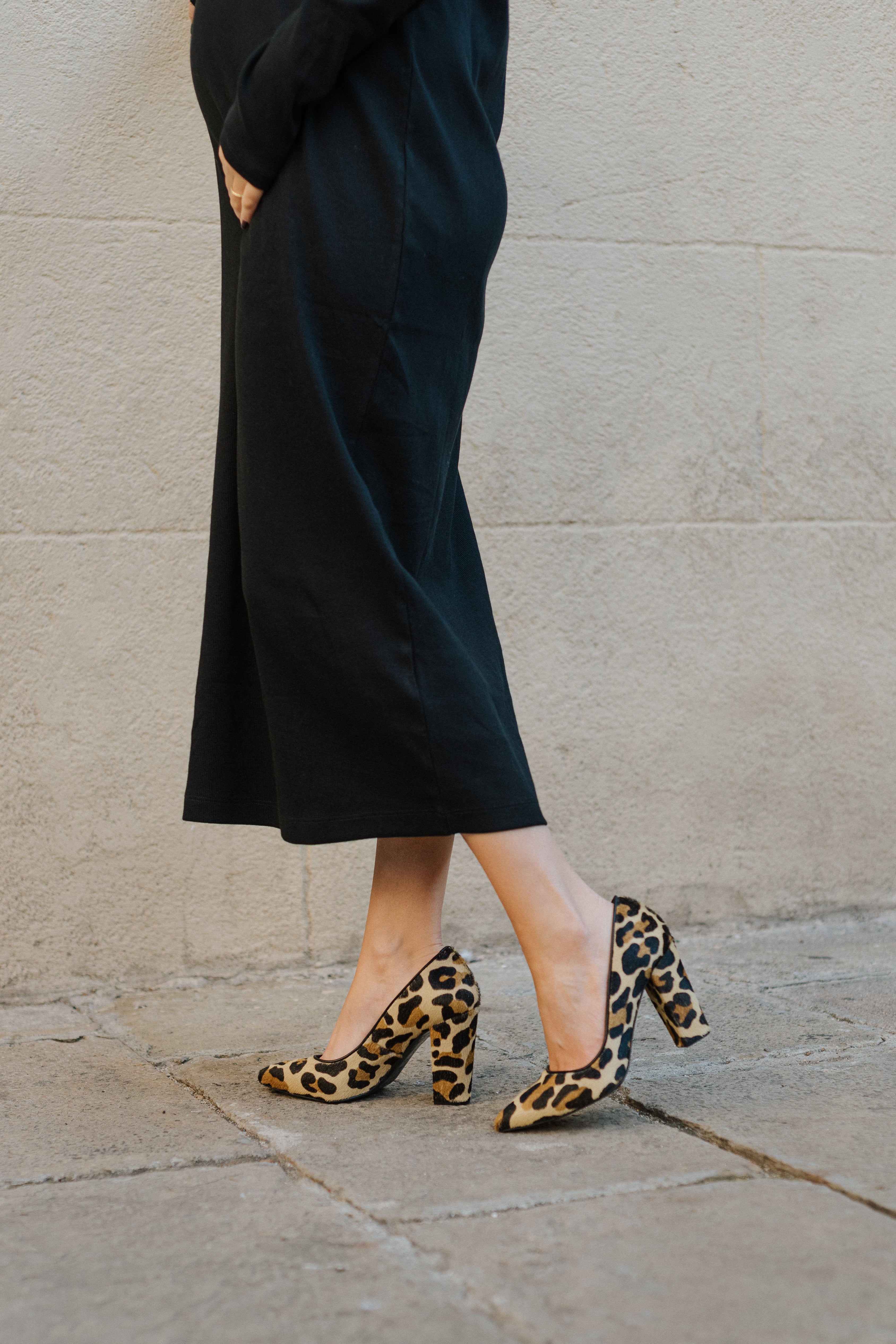 CATALINA STILETTO LEOPARD EFFECT LEATHER 9CM HEEL