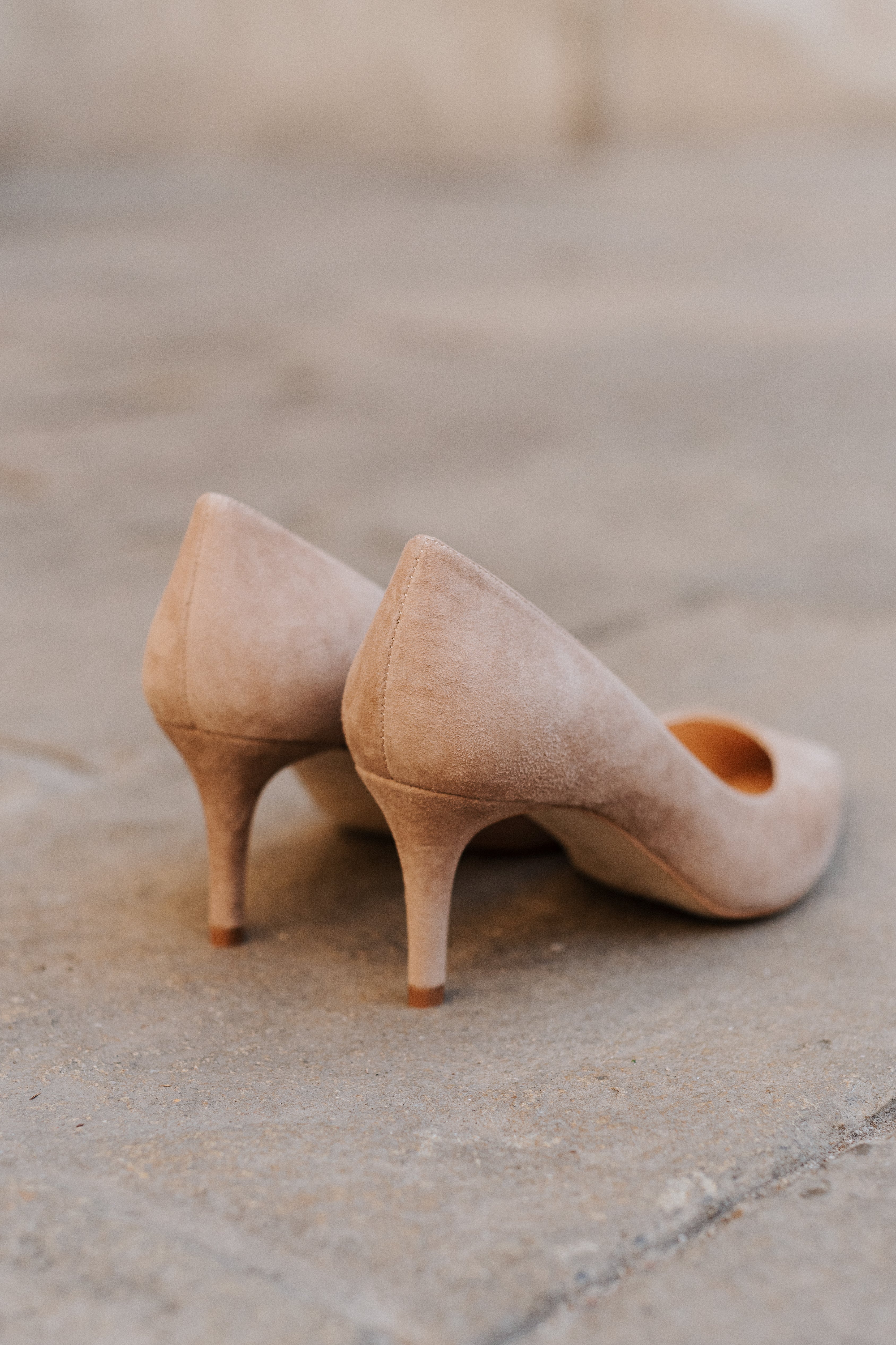 STILETTO MARIA NATURAL SUEDE 6CM HEEL