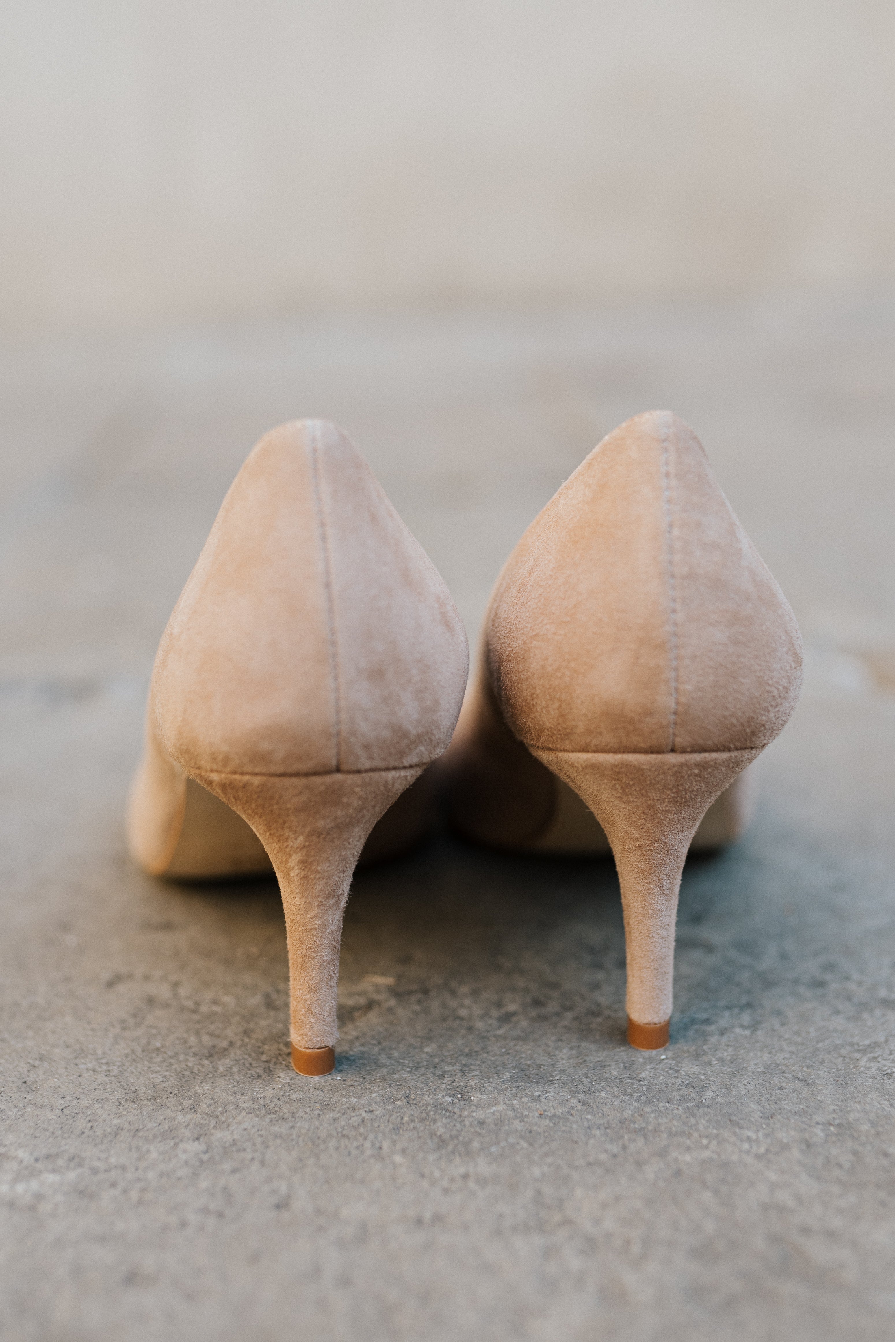 STILETTO MARIA NATURAL SUEDE 6CM HEEL