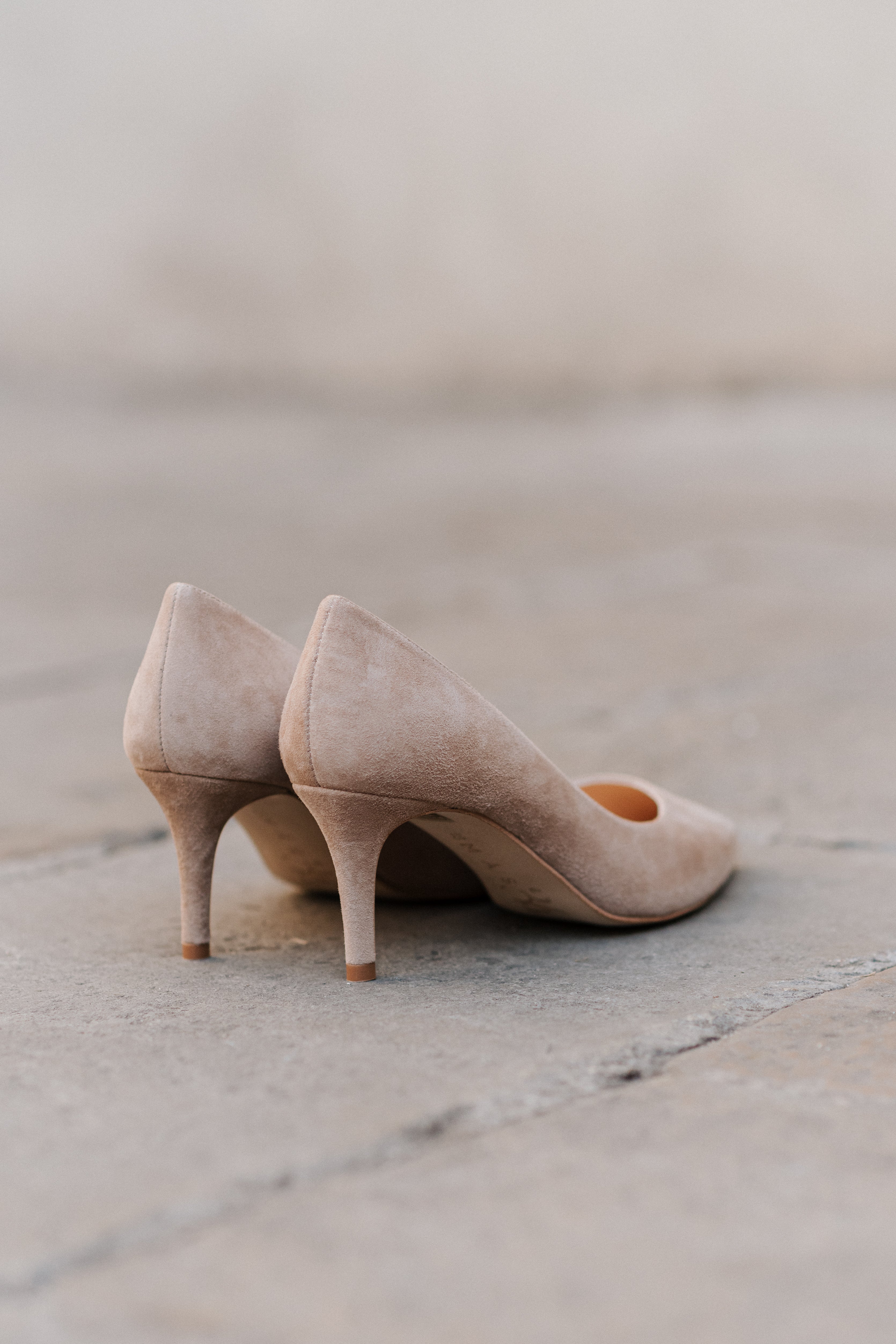 STILETTO MARIA NATURAL SUEDE 6CM HEEL