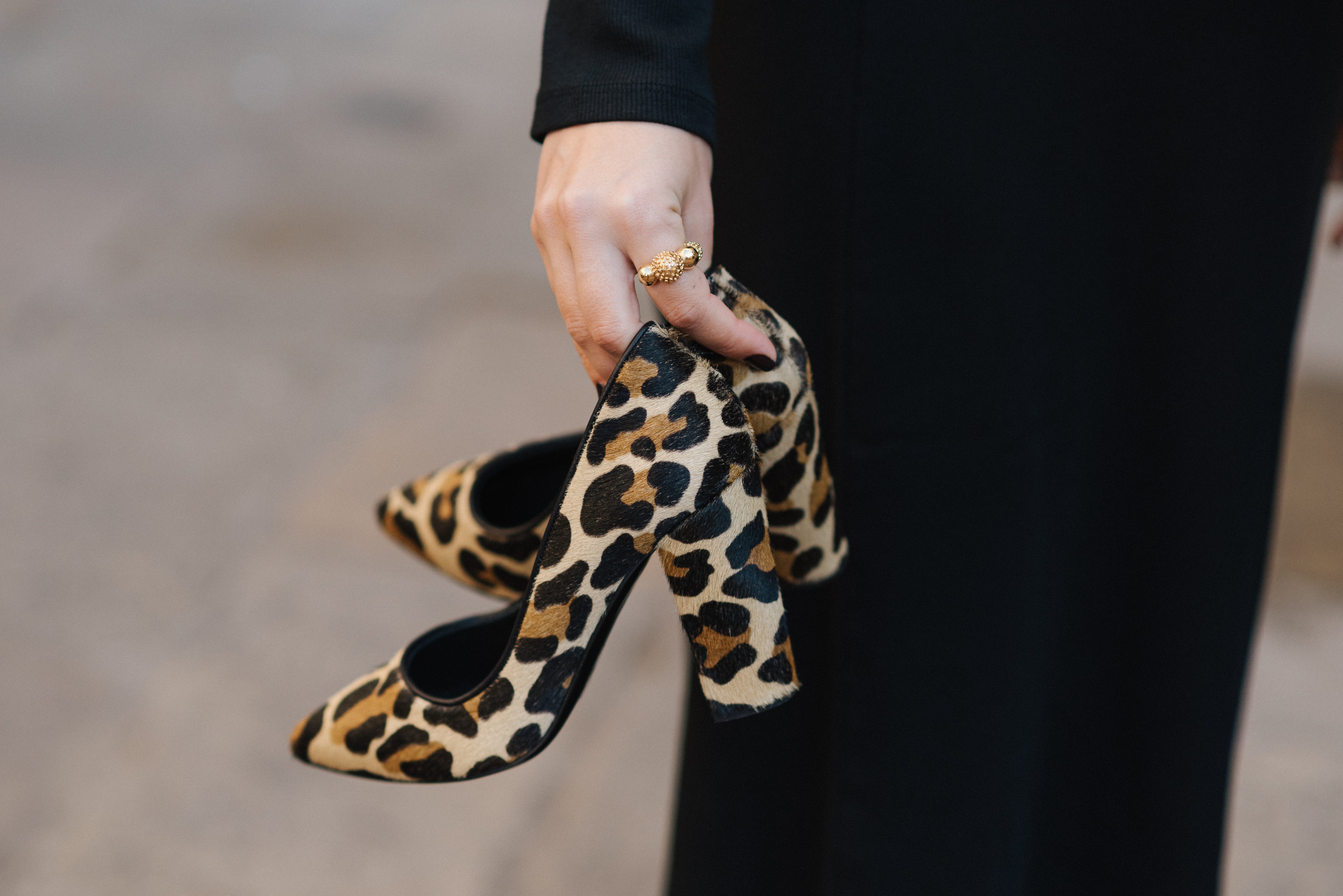 CATALINA STILETTO LEOPARD EFFECT LEATHER 9CM HEEL