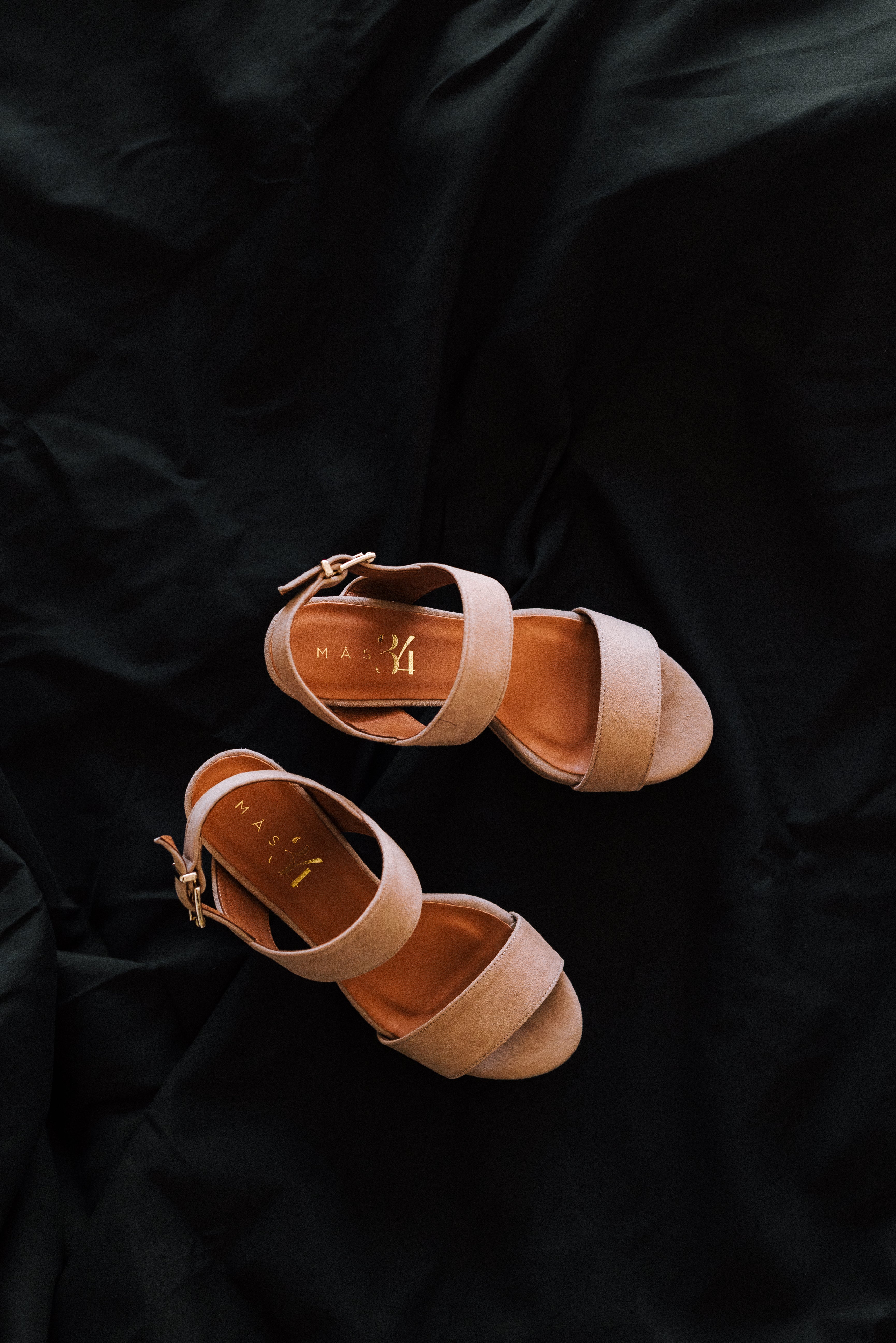 SANDÁLIA MÓNICA CAMURÇA NATURAL SALTO 10CM