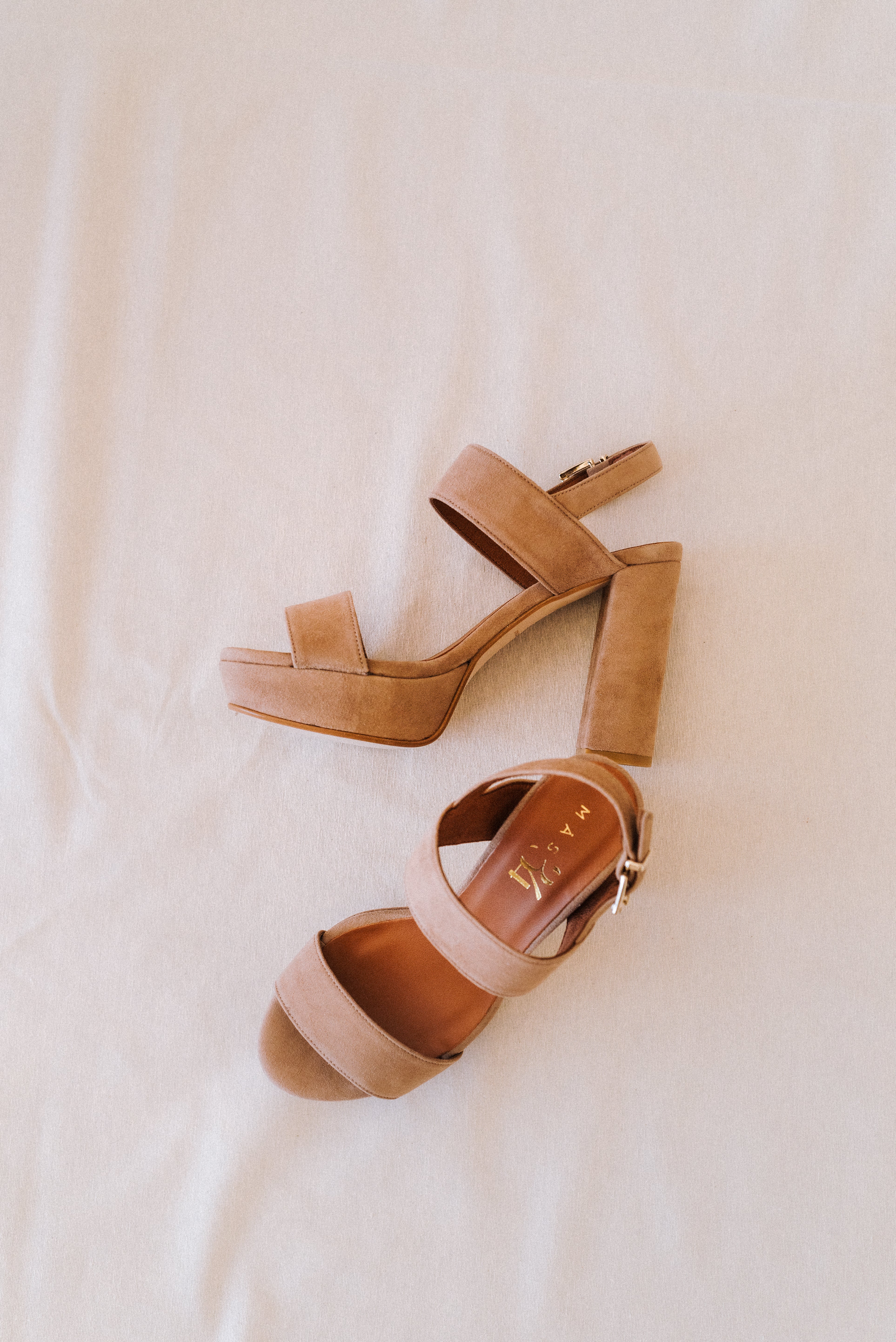 MONICA SANDAL NATURAL SUEDE 10CM HEEL