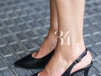 Stilettos destalonados elegantes y cómodos en piel negra