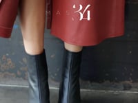 Look invierno con botines negros de tacón